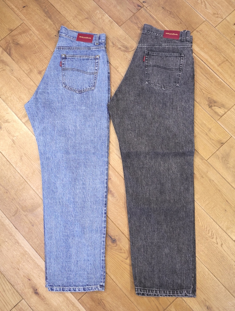 Hide and Seek　「L.D.B.(25aw)」　ルーズフィット ウォッシュ加工デニムパンツ