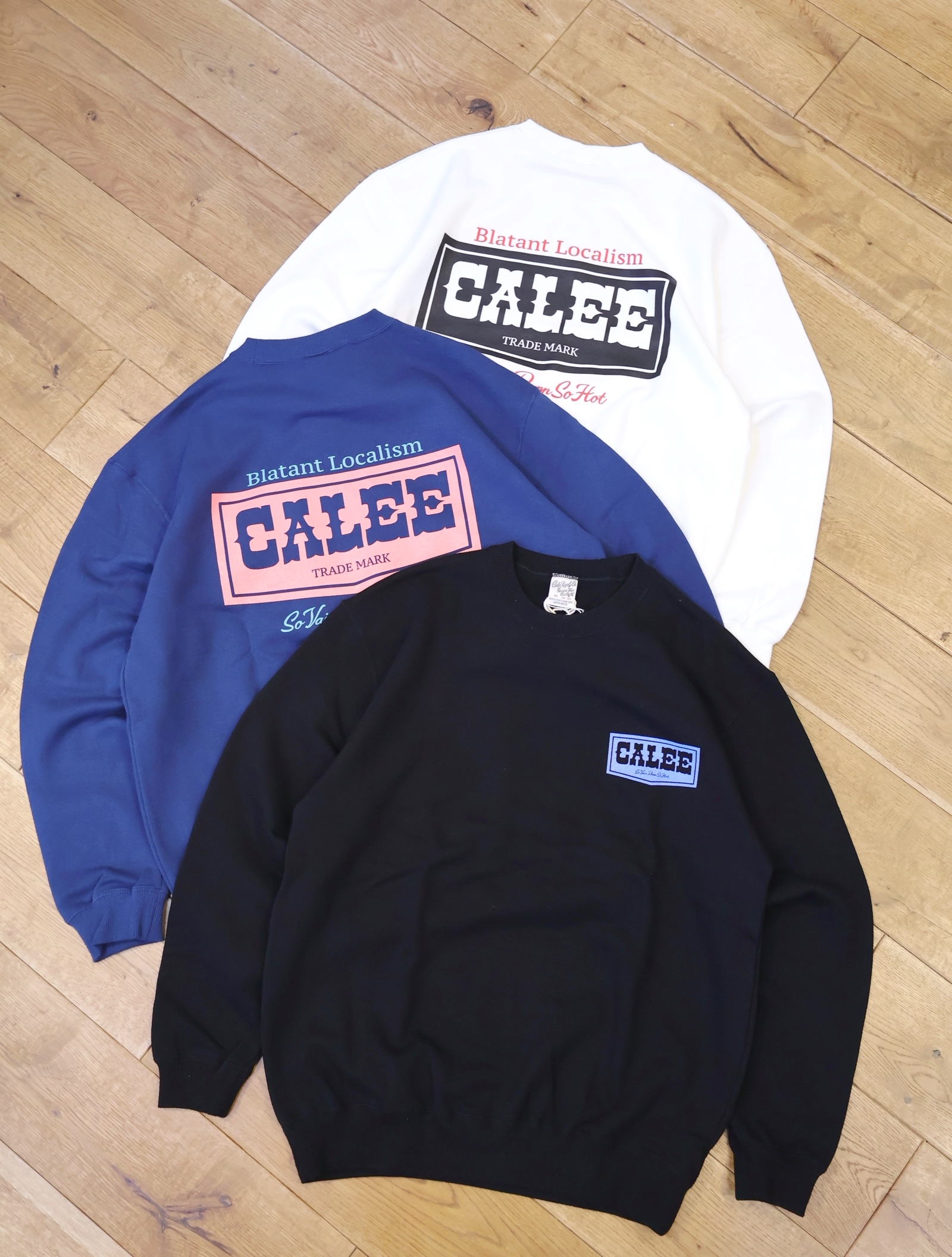 CALEE 　 「B.L LOGO CREW NECK SW」  クルーネックスウェット