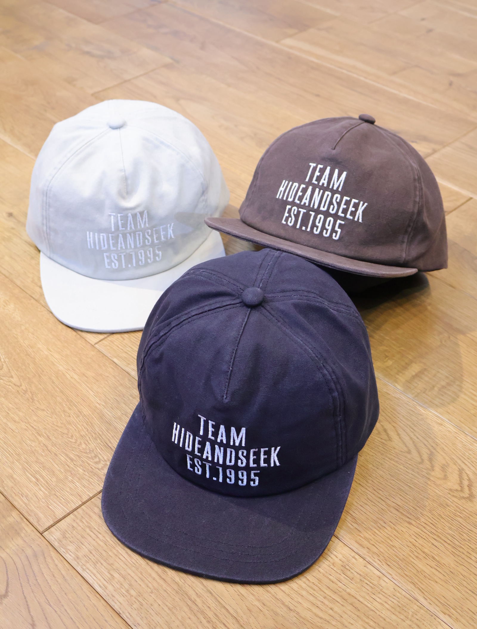 Hide and Seek 「1995 OX Baseball Cap（Washed）」　ユーズド加工 5パネル ベースボールキャップ