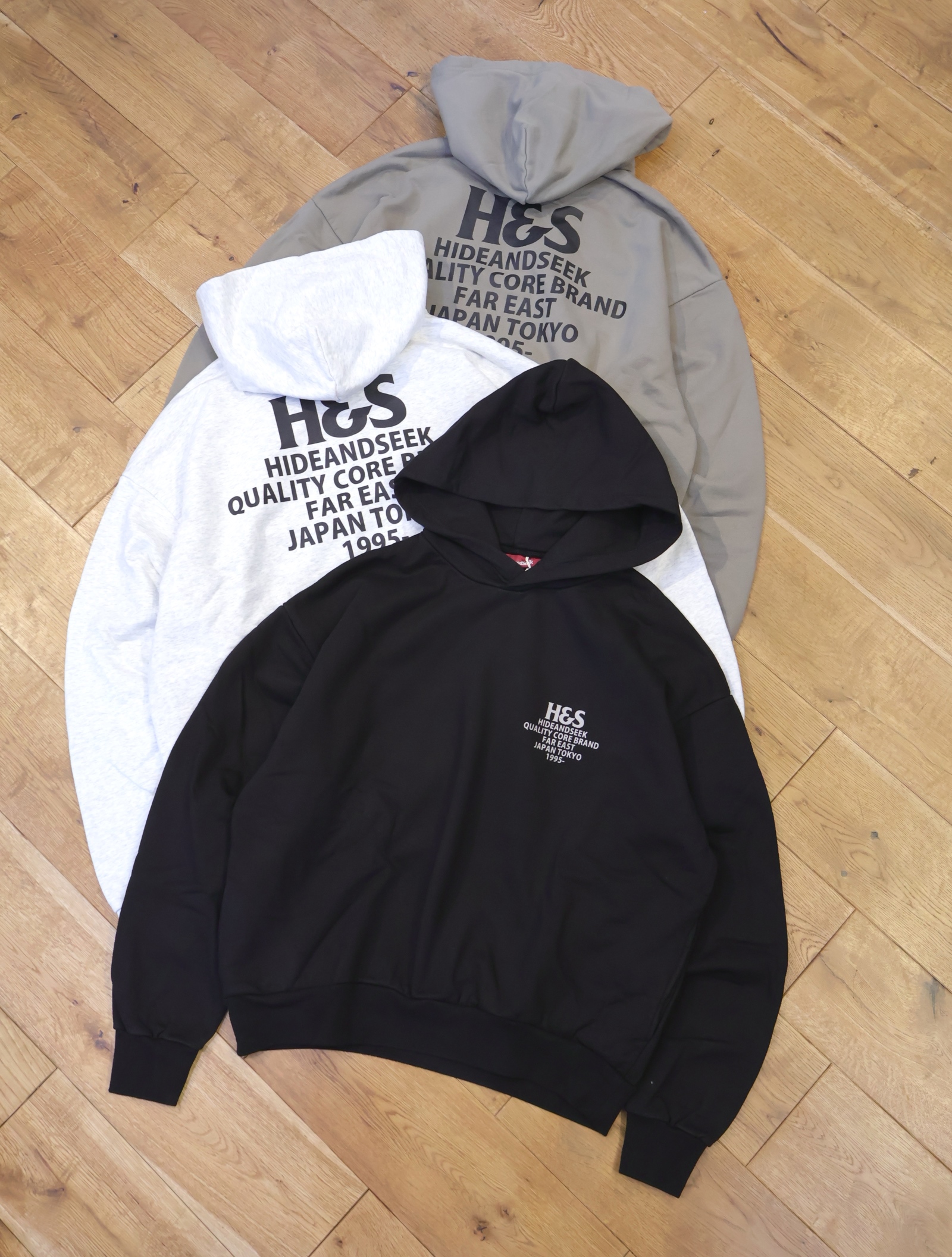 Hide and Seek　「H&S Hooded Sweat Shirt （25AW）」　ルーズフィット プルオーバーパーカー