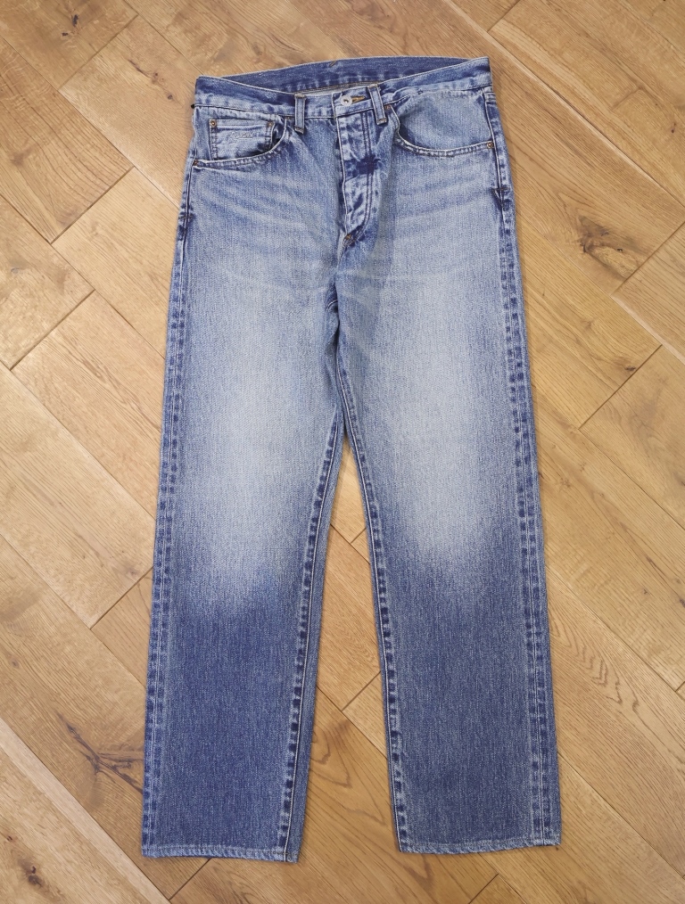 EVILACT 　　「DENIM 01 CUSTOM＜INDIGO＞」　USED加工ストレートデニムパンツ