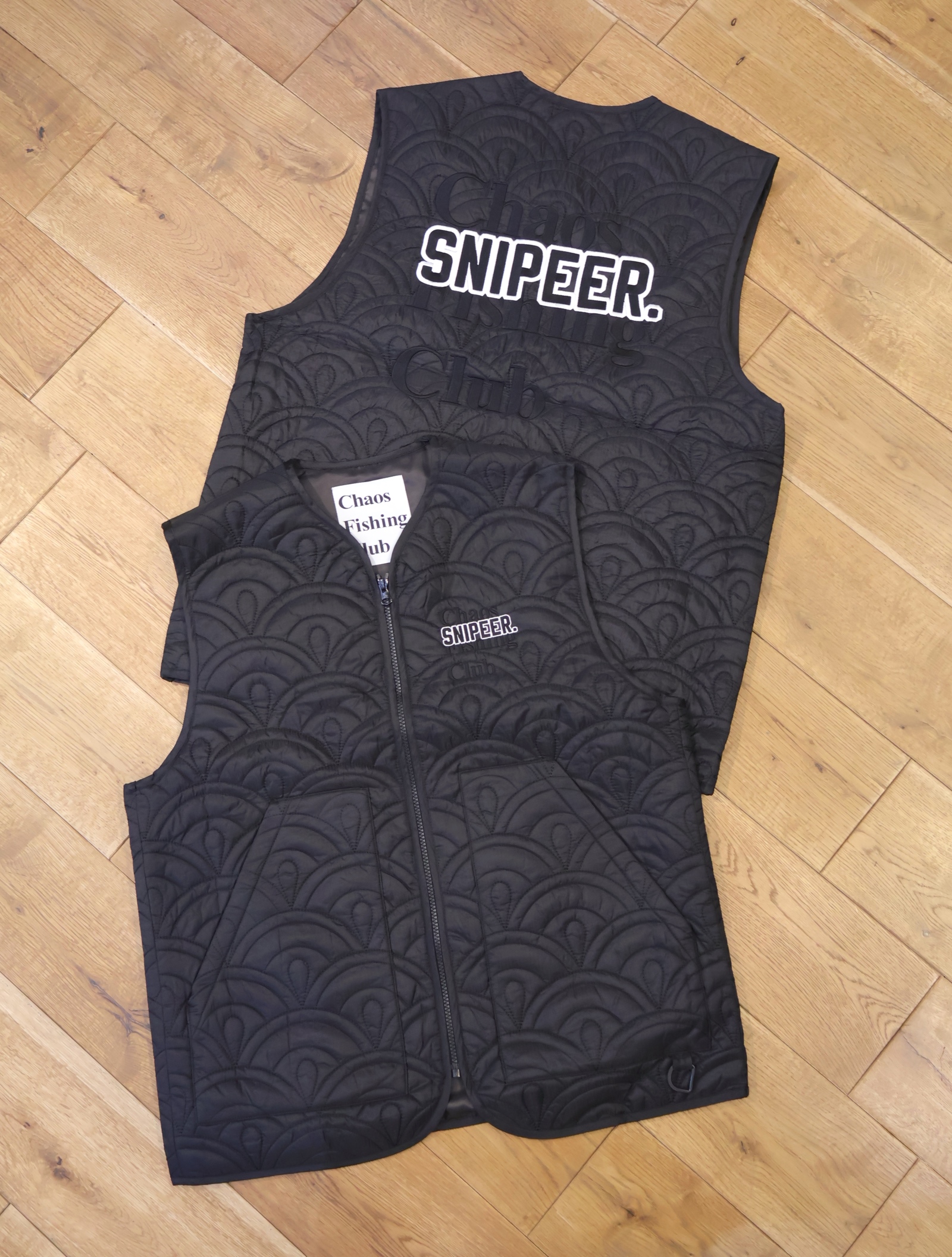 Chaos Fishing Club × SNIPEER 　「CFC×SNIPEER SPRING TIDE VEST」　ナイロン キルティングベスト