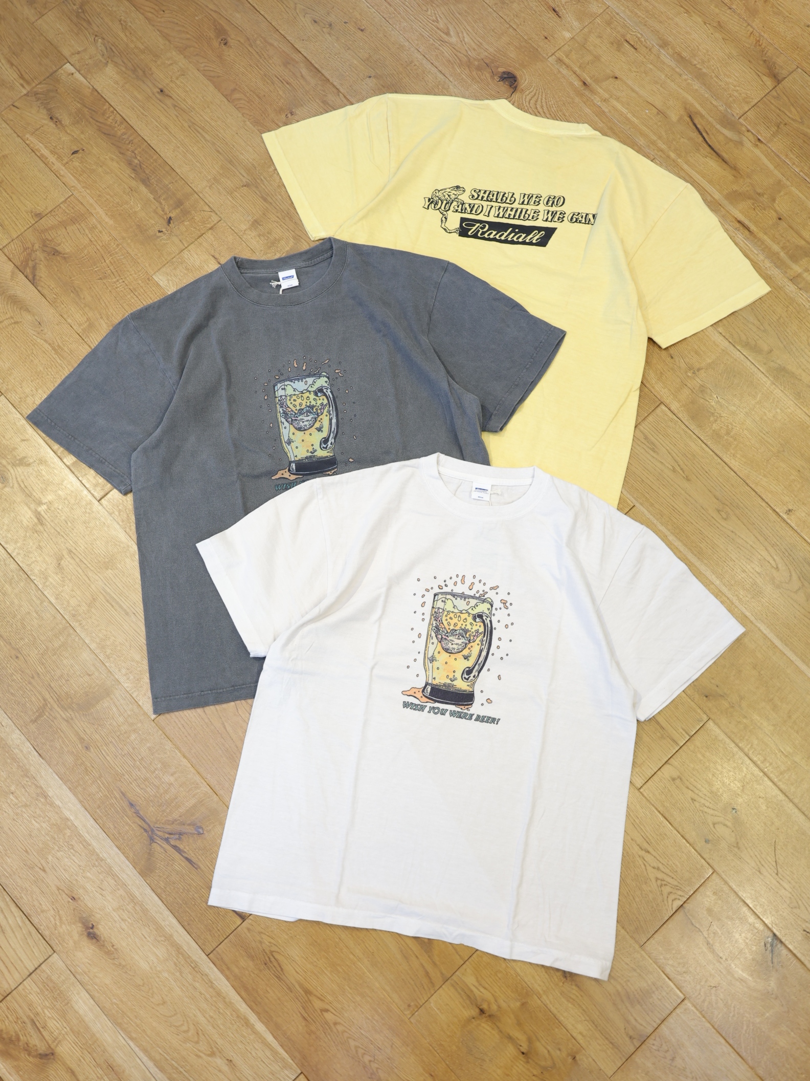 RADIALL × HIROTTON　「FROG - CREW NECK T-SHIRT S/S」　ピグメントダイ プリントティーシャツ