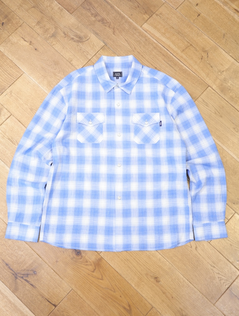 RATS　　「BOARD CHECK SHIRT」　　レギュラーカラーオンブレーチェックシャツ