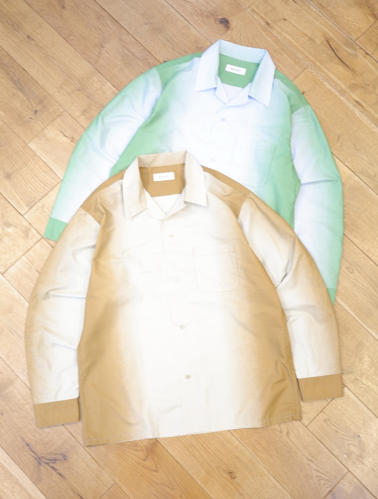 MASSES　「GRADATION SHIRT」　T/C オープンカラーシャツ