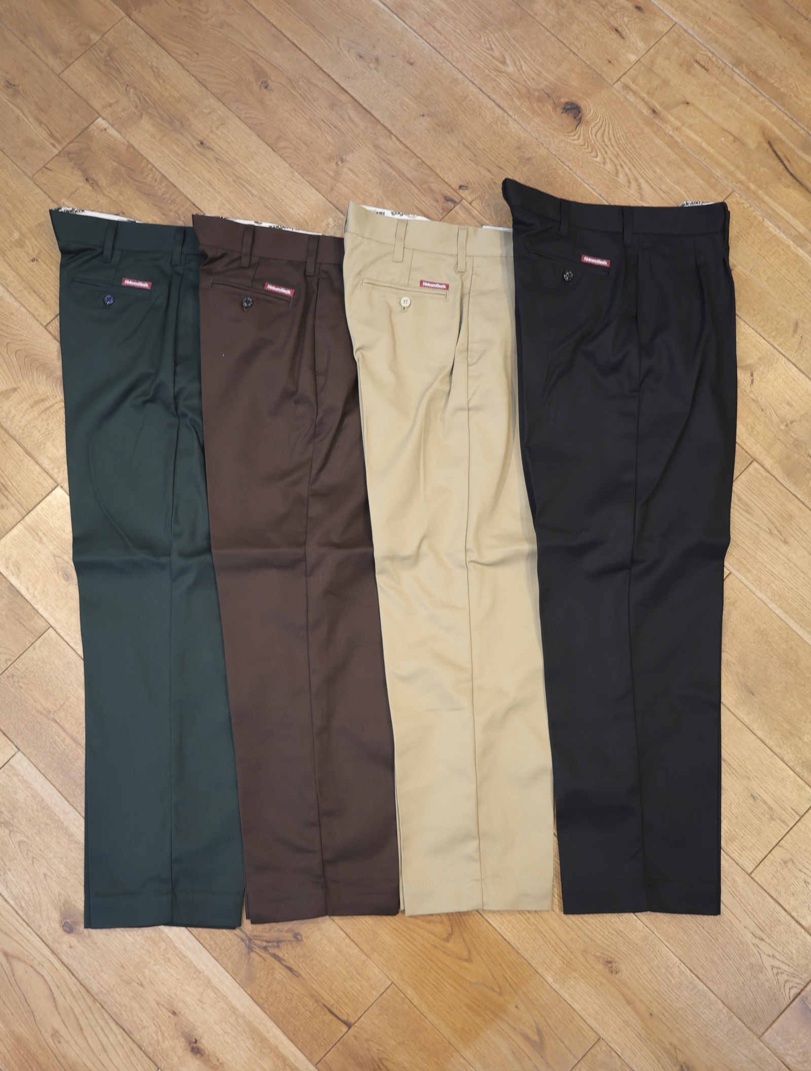 Hide and Seek　「Work Slacks(26ss)」　T/Cツイル 2タック トラウザーパンツ