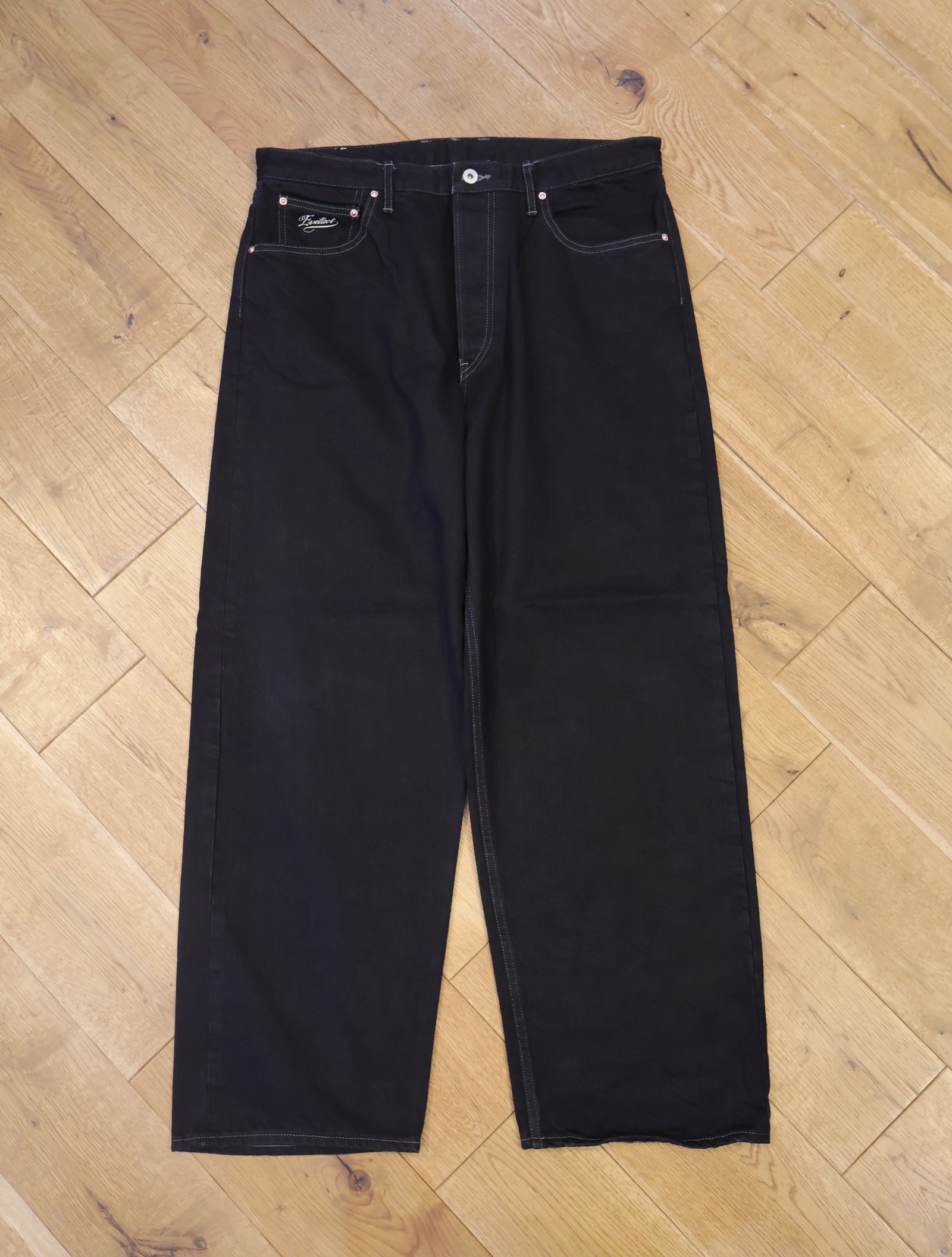 EVILACT 　　「DENIM 03＜BLACK＞」　ワイドデニムパンツ