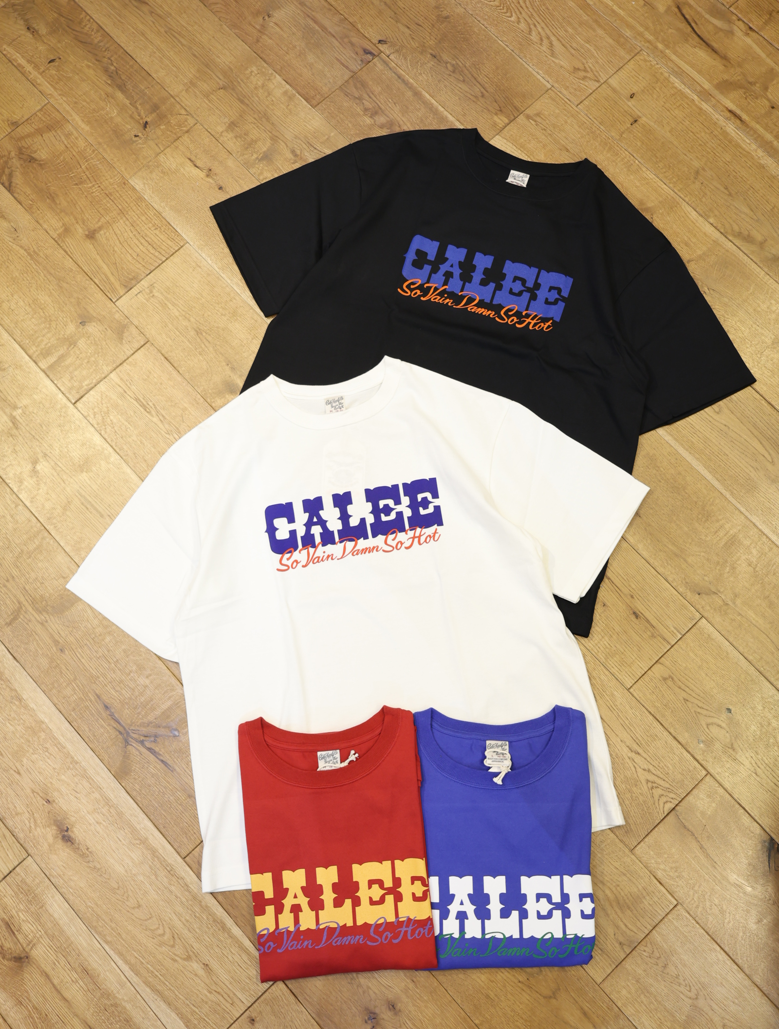 CALEE　　「CALEE LOGO TEE」　　ドロップショルダー プリントティーシャツ
