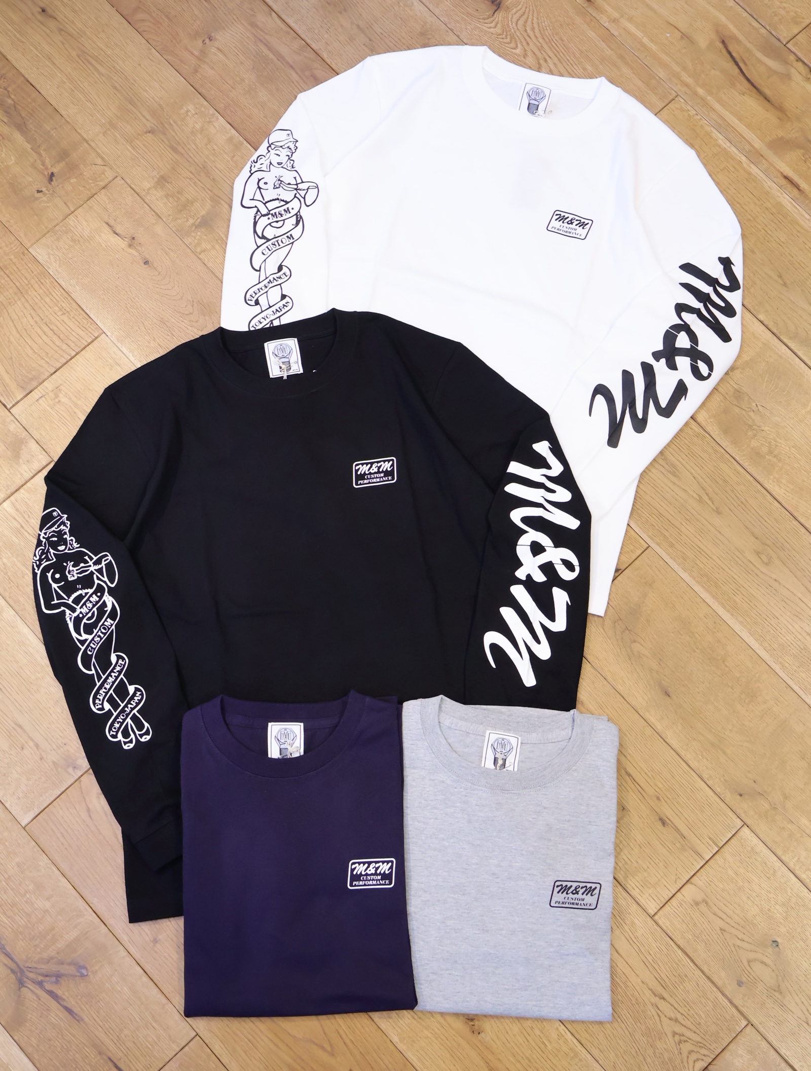 M&M CUSTOM PERFORMANCE  　「Print L/S Tee」　プリント ロングスリーブティーシャツ