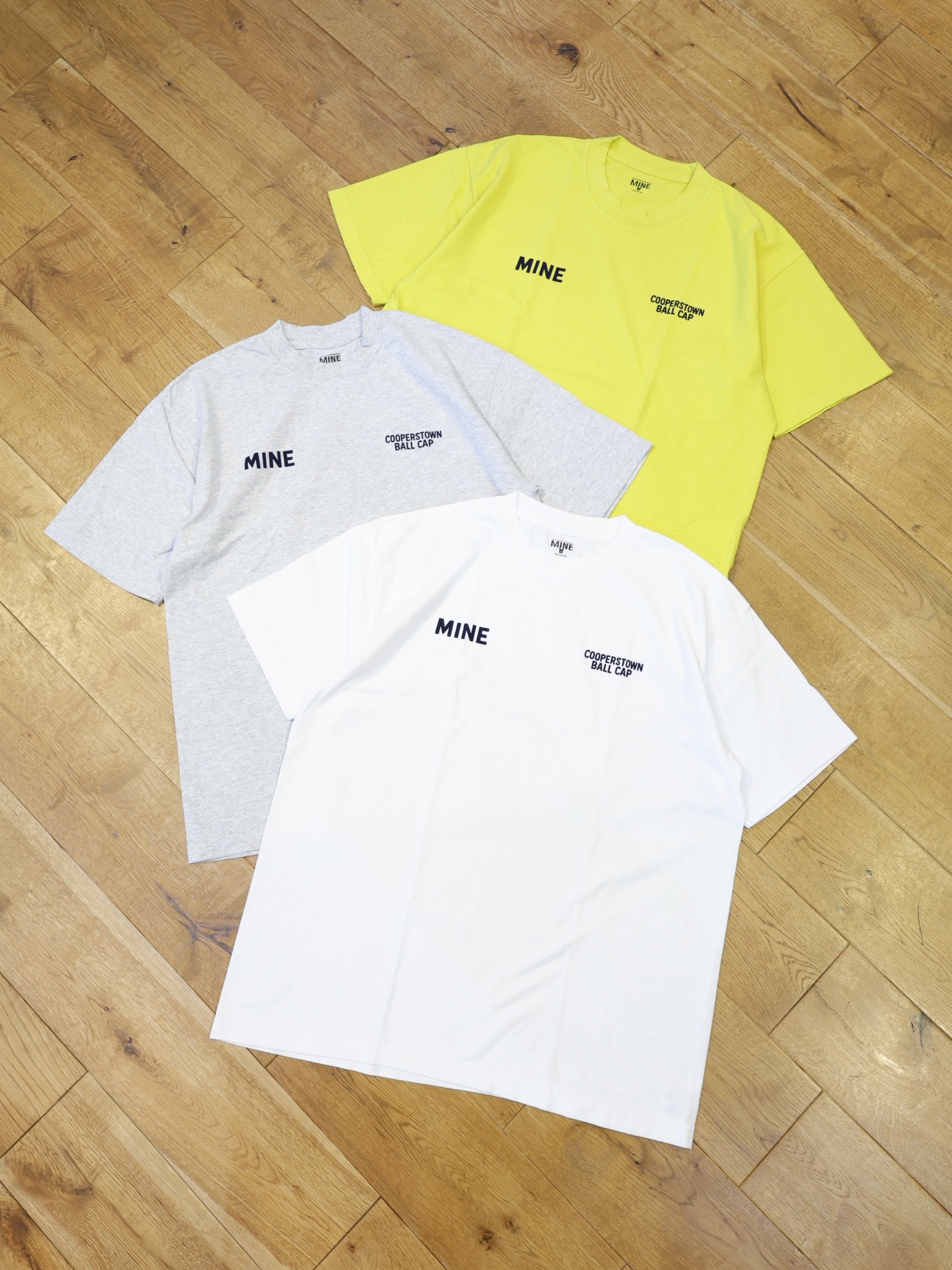 MINE x COOPERSTOWN BALL CAP  「MINE x COOPERS TOWN BALL CAP Flock Print Tee」　プリントティーシャツ