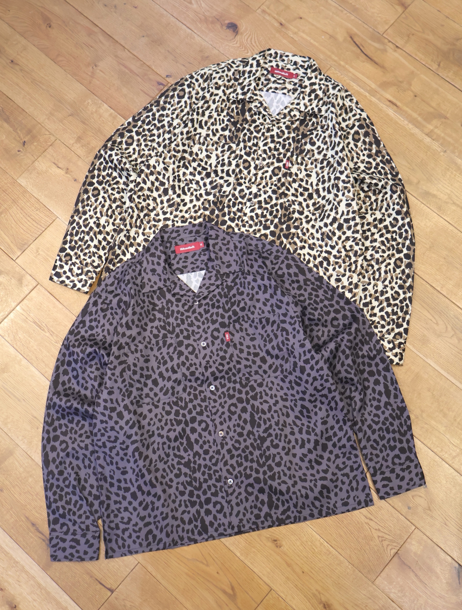 Hide and Seek　「Panther L/S Shirt」　オープンカラーシャツ