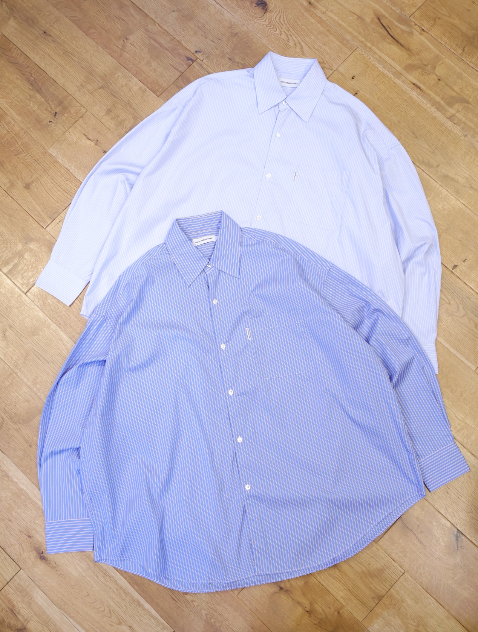 COOTIE 　「Stripe Broad Oversized L/S Shirt」　オーバーサイズ ストライプ シャツ