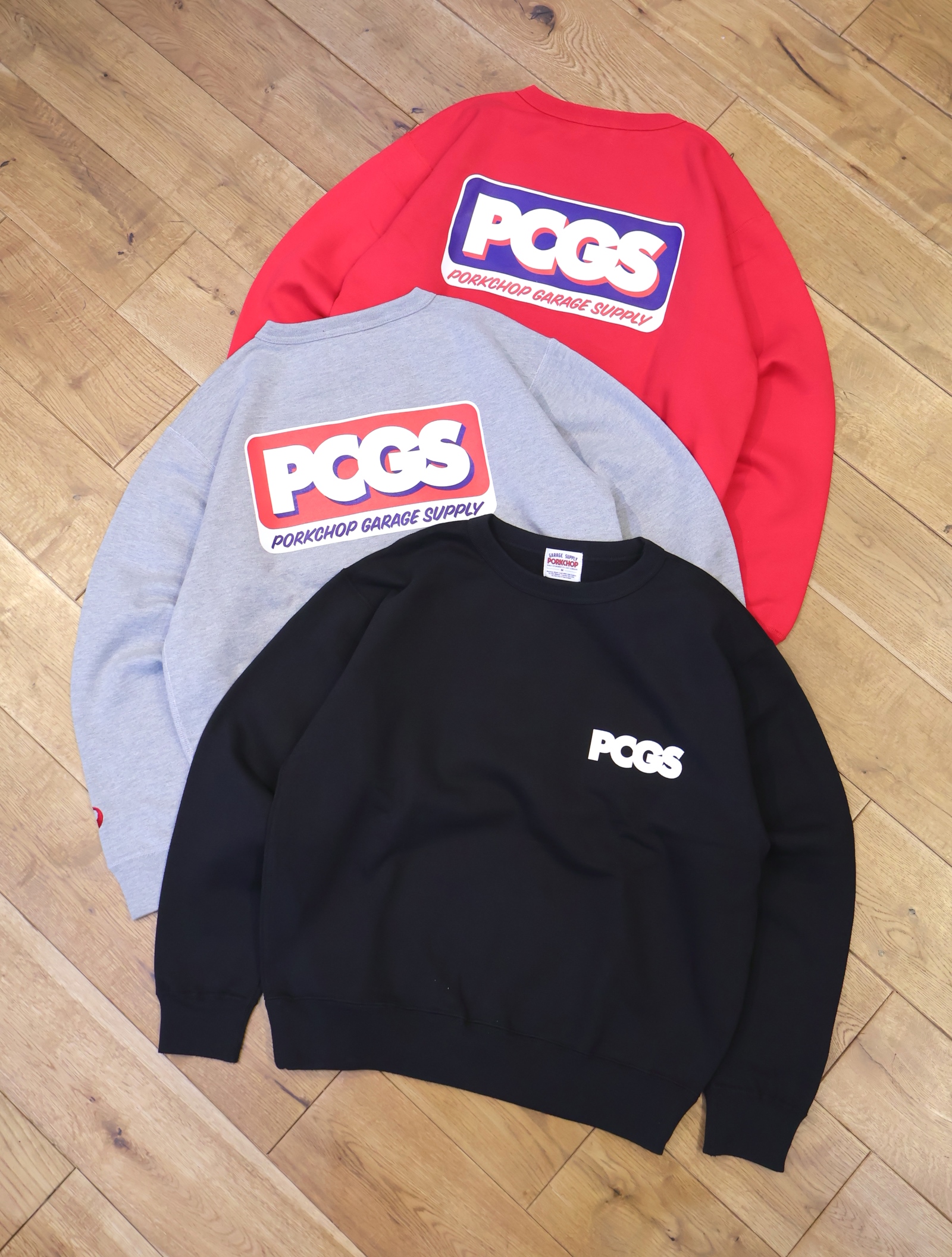 PORKCHOP GARAGE SUPPLY　「SQUARE SWEAT」  クルーネックスウェット