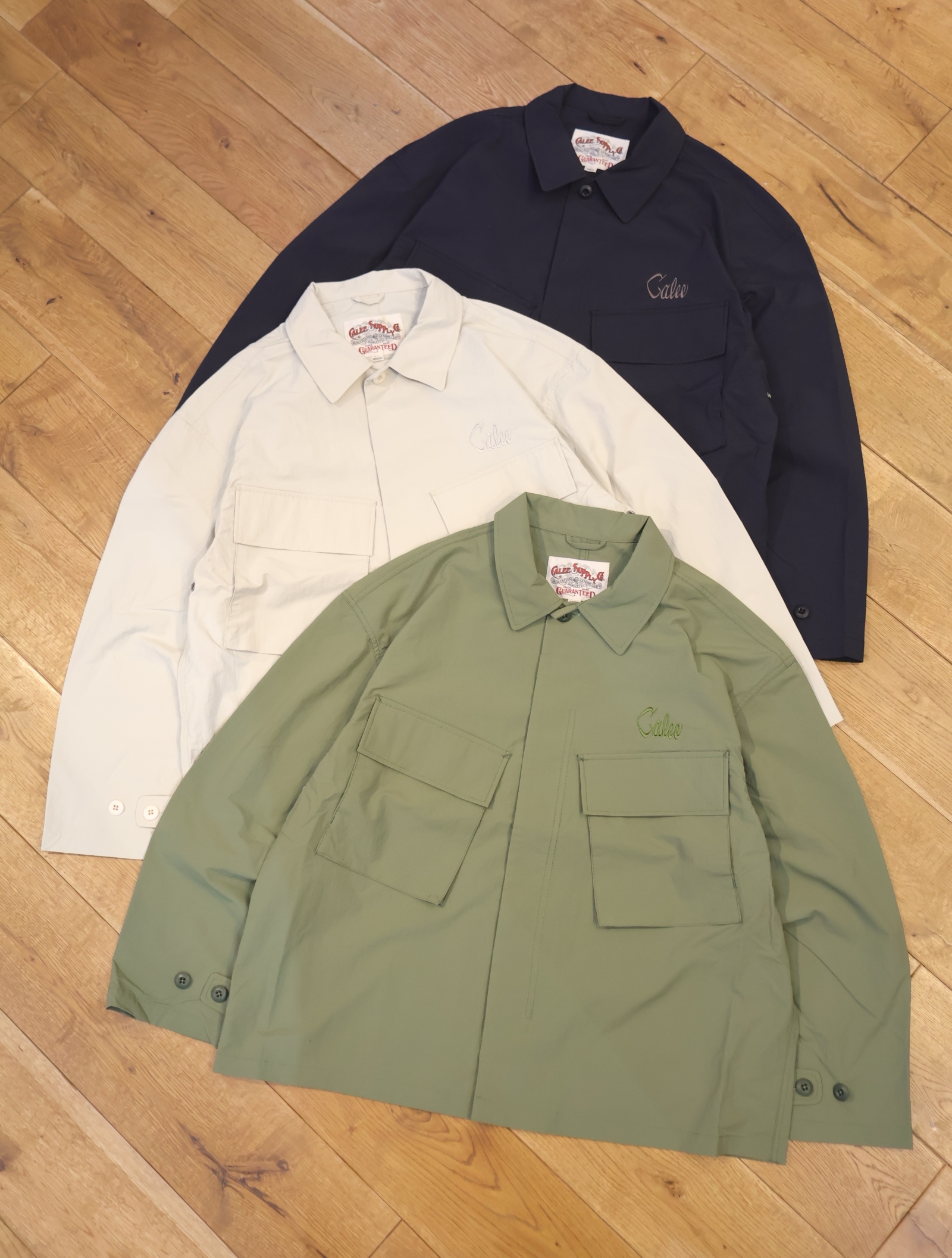 CALEE 　「TASLAN RIP FATIGUE TYPE SHIRT JACKET」    ナイロンファティーグシャツジャケット