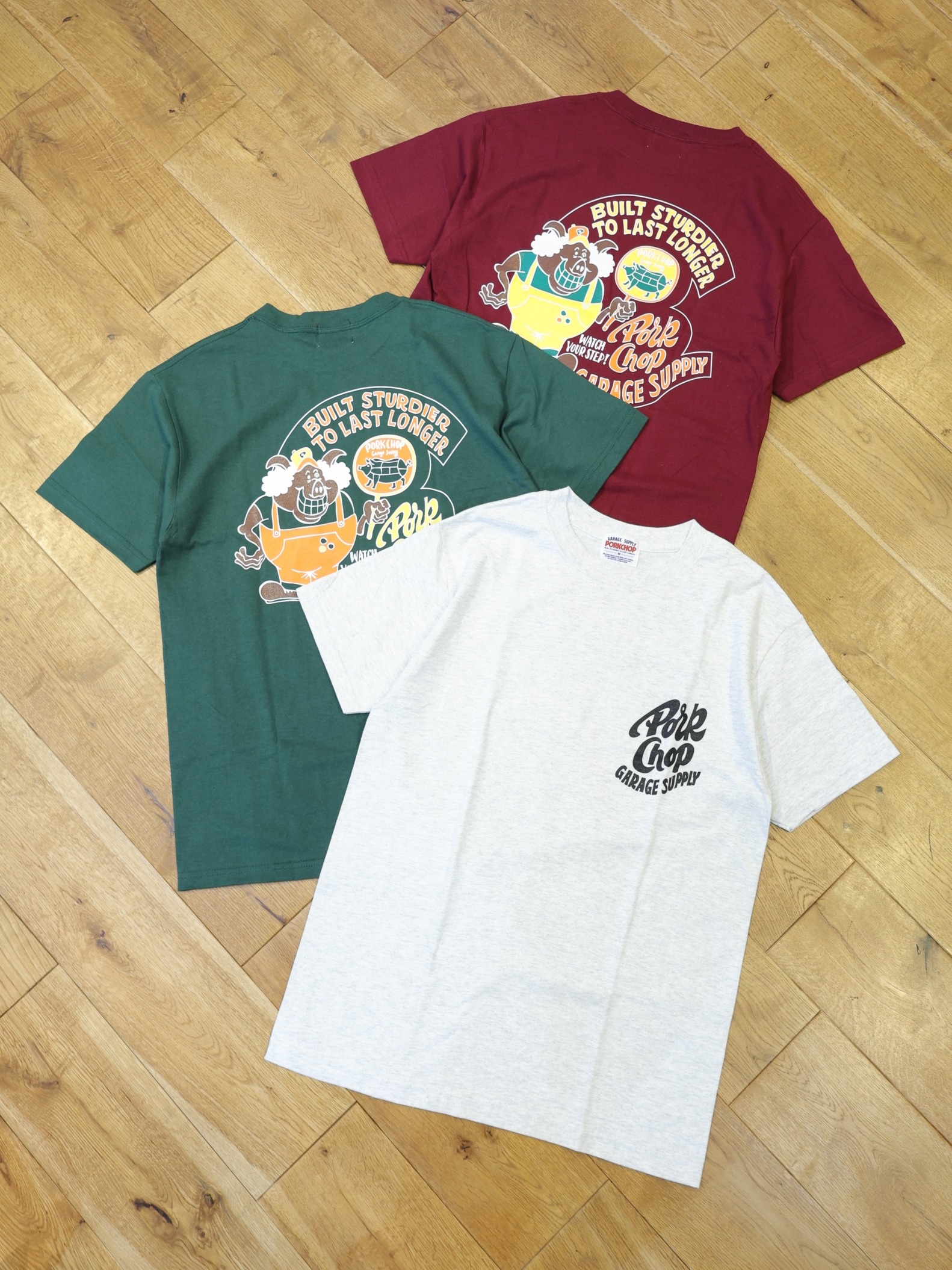 【8月2日 発売！】PORKCHOP GARAGE SUPPLY　「PORKY TEE」  プリントティーシャツ