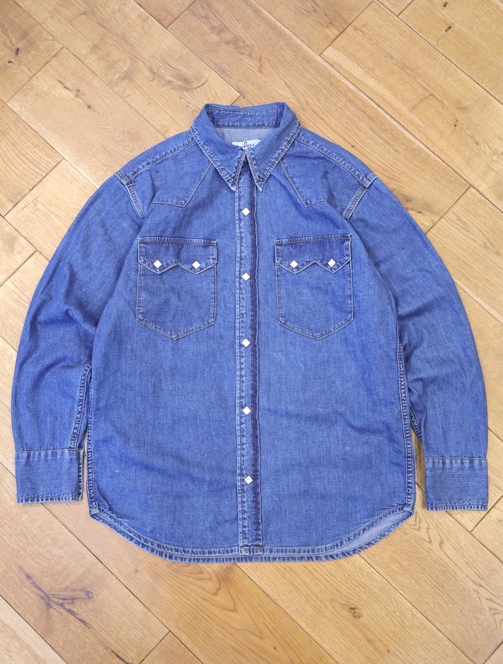 MASSES　「DENIM SHIRT H.WASH」　デニム ウエスタンシャツ
