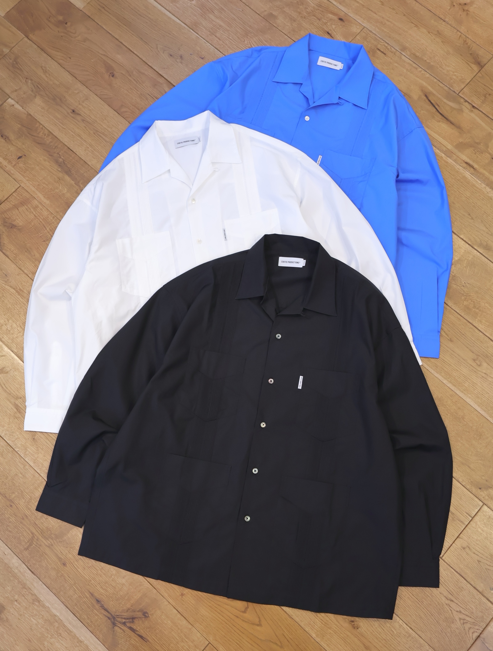 COOTIE 　「120/2 Typewriter Cuba L/S Shirt」　キューバ シャツ