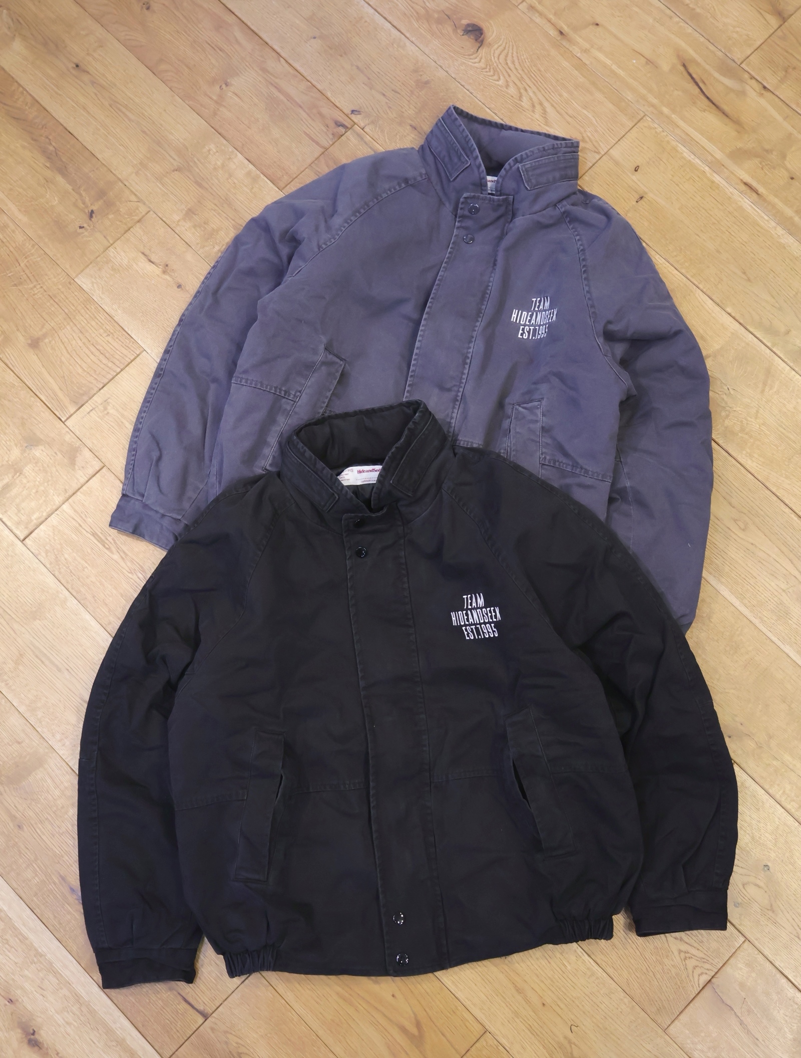 Hide and Seek　「Washed Saling Jacket」　ユーズド加工 パデットジャケット