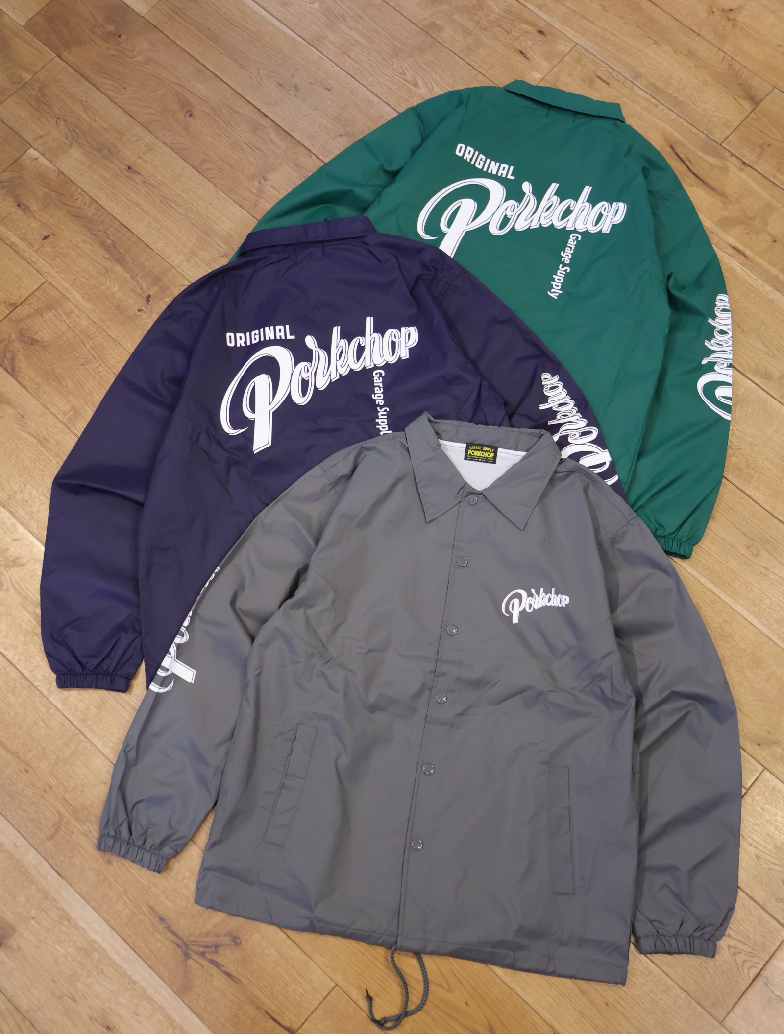 PORKCHOP GARAGE SUPPLY 　「CRS LOGO COACH JKT」 ナイロンコーチジャケット