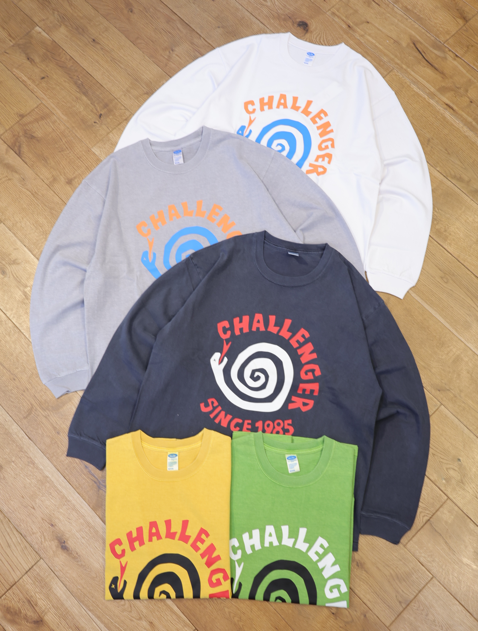 CHALLENGER　「L/S PIGMENT SPIRAL SNAKE TEE」　ピグメントダイ ロングスリーブティーシャツ