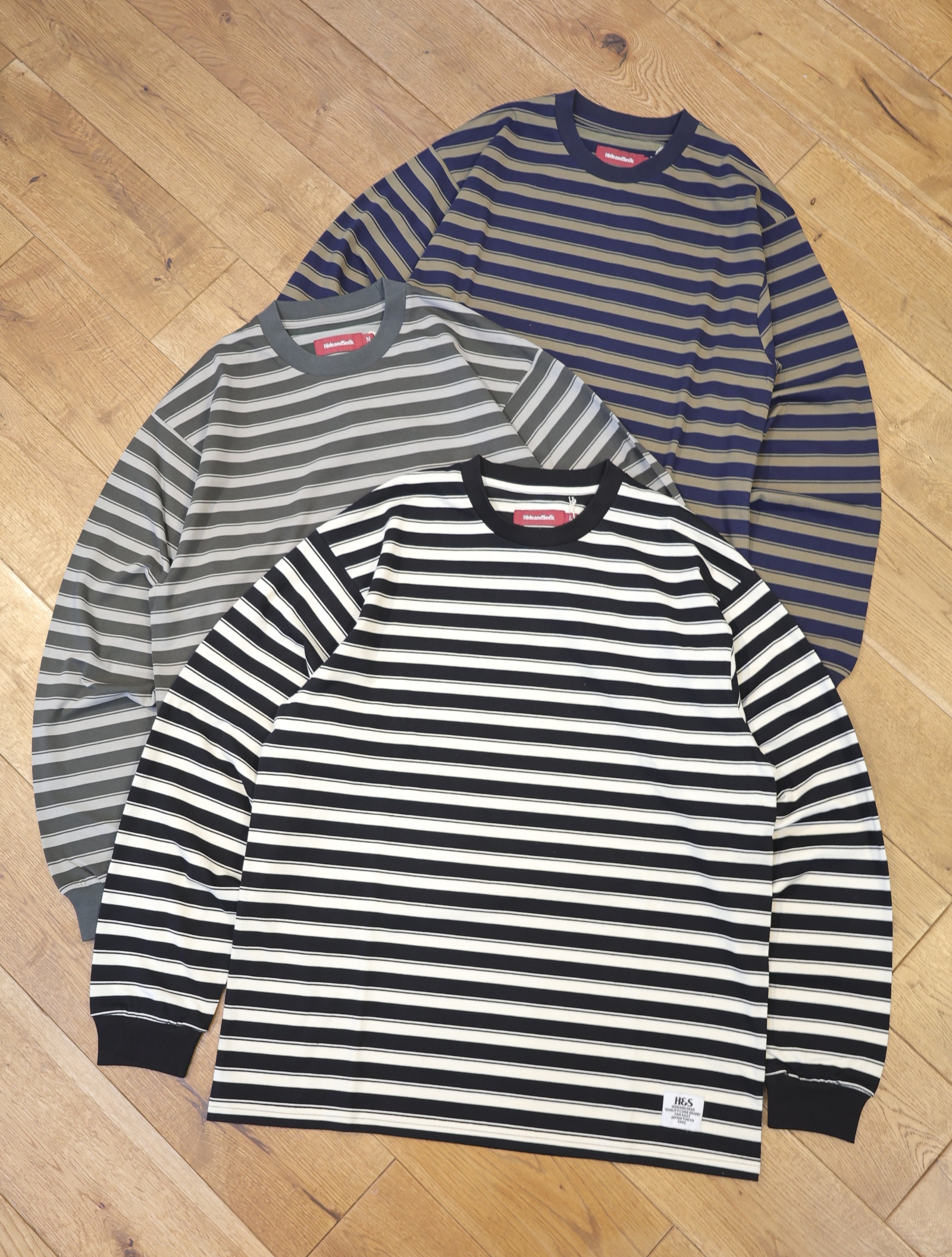 Hide and Seek　「Border L/S Tee（26ss）」　ボーダーロングスリーブティーシャツ