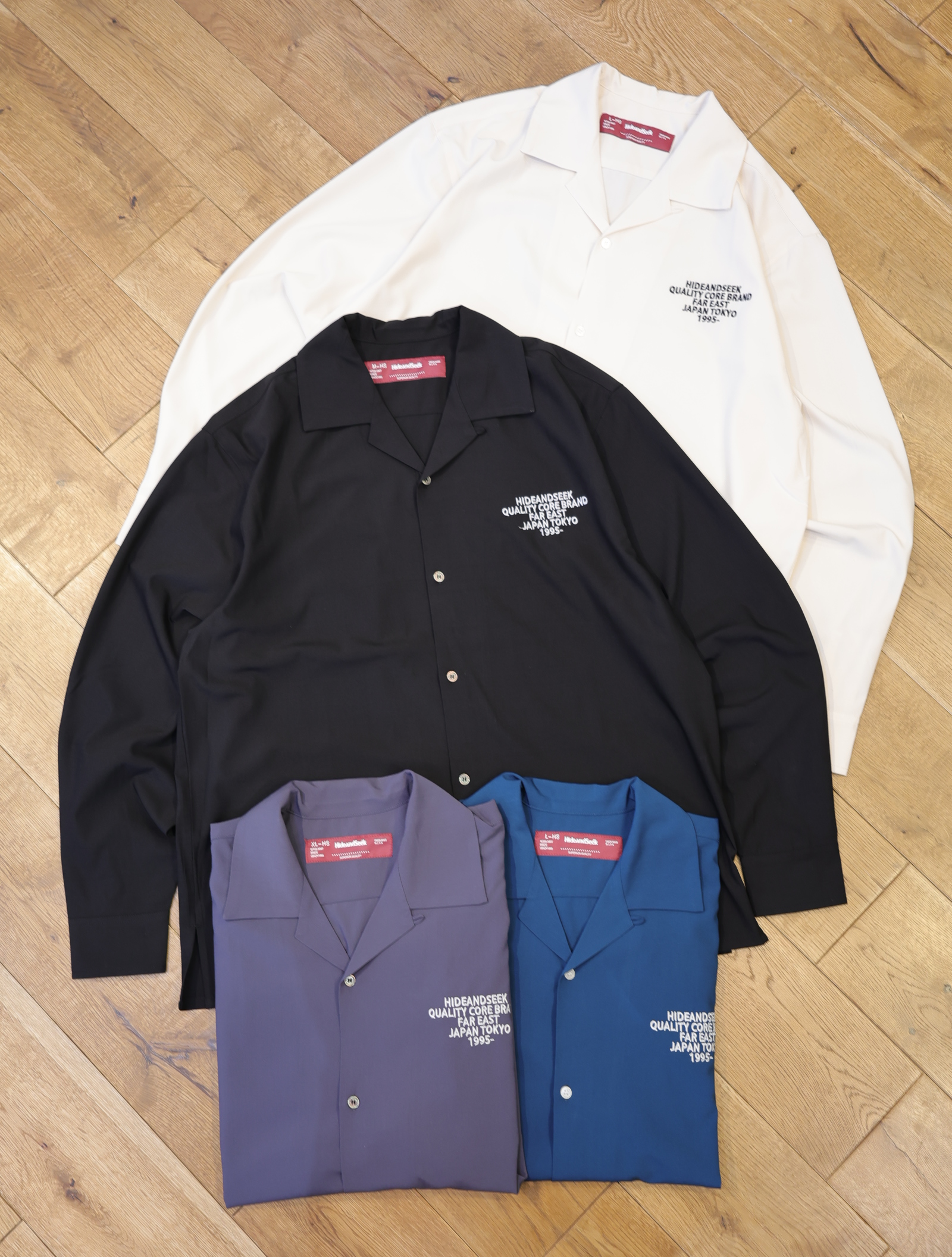 Hide and Seek　「Open Collar L/S Shirt」　オープンカラーシャツ