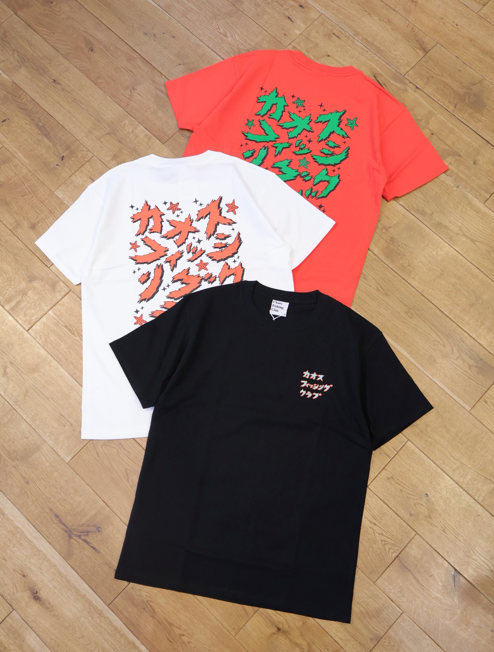 Chaos Fishing Club　「カタカナ T-Shirt S/S」　プリント ティーシャツ