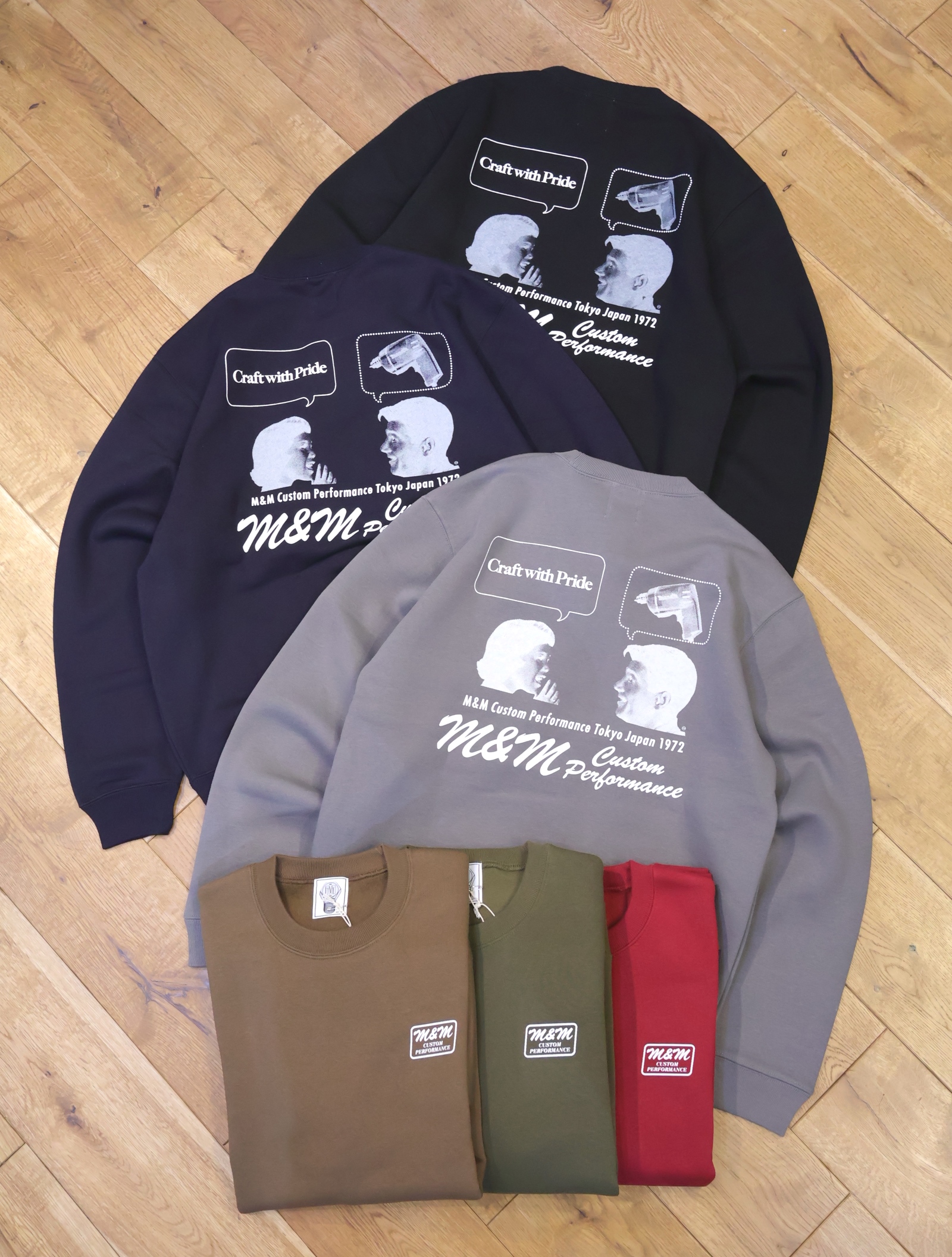 M&M CUSTOM PERFORMANCE  　「Add Crewneck sweat」　クルーネックスウェット