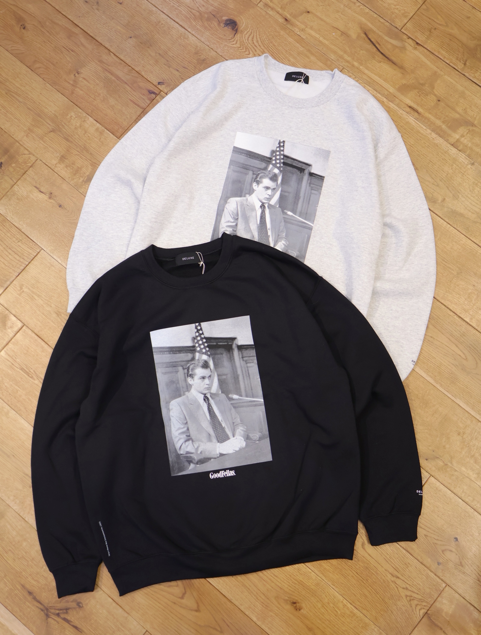 DELUXE × GOOD FELLAS 　「DELUXE × GOOD FELLAS CREW」　クルーネックスウェット