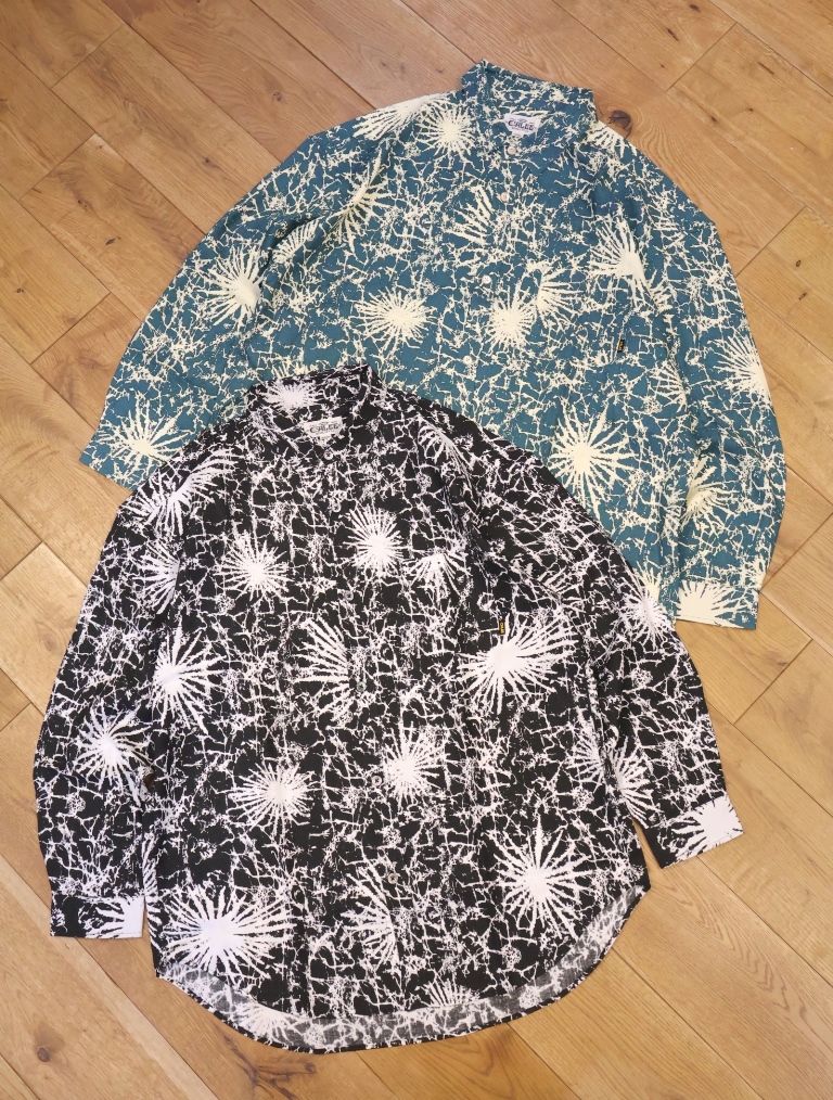 CALEE　　「BATIK PATTERN OVER SHILHOUETTE L/S SH」　　オーバーシルエット レーヨンシャツ