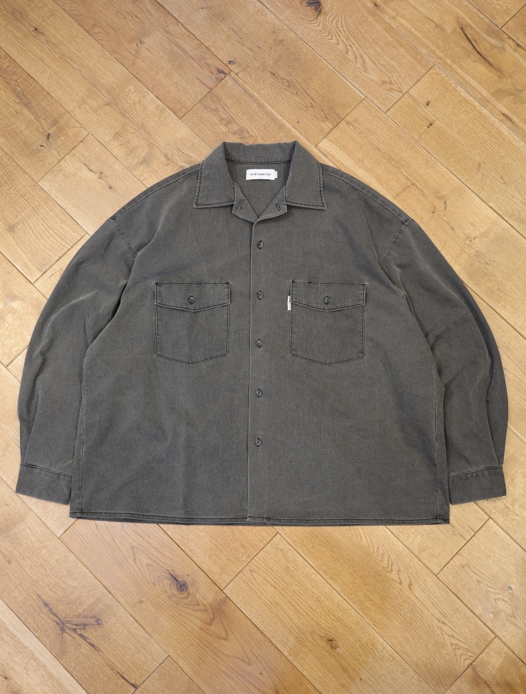 COOTIE　　「Pigment Coating T/R Twill L/S Work Shirt」　オープンカラー ワークシャツ