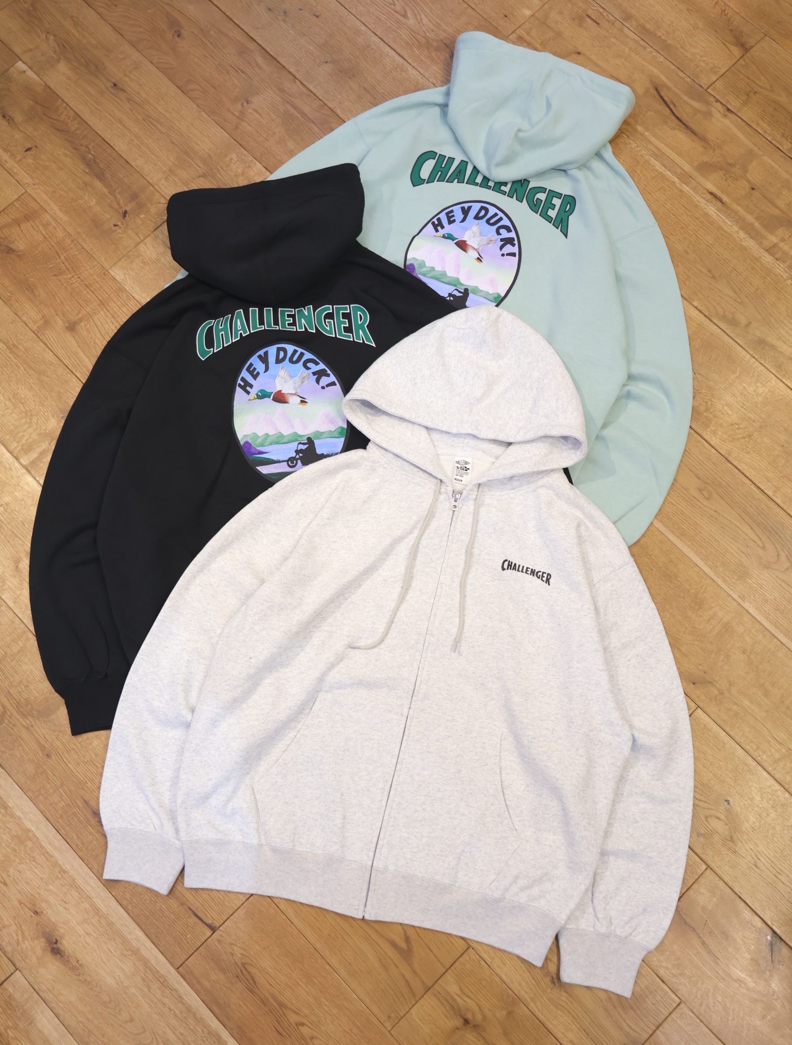 CHALLENGER 　「HEY DUCK ZIP HOODIE」　スウェットジップフーディー