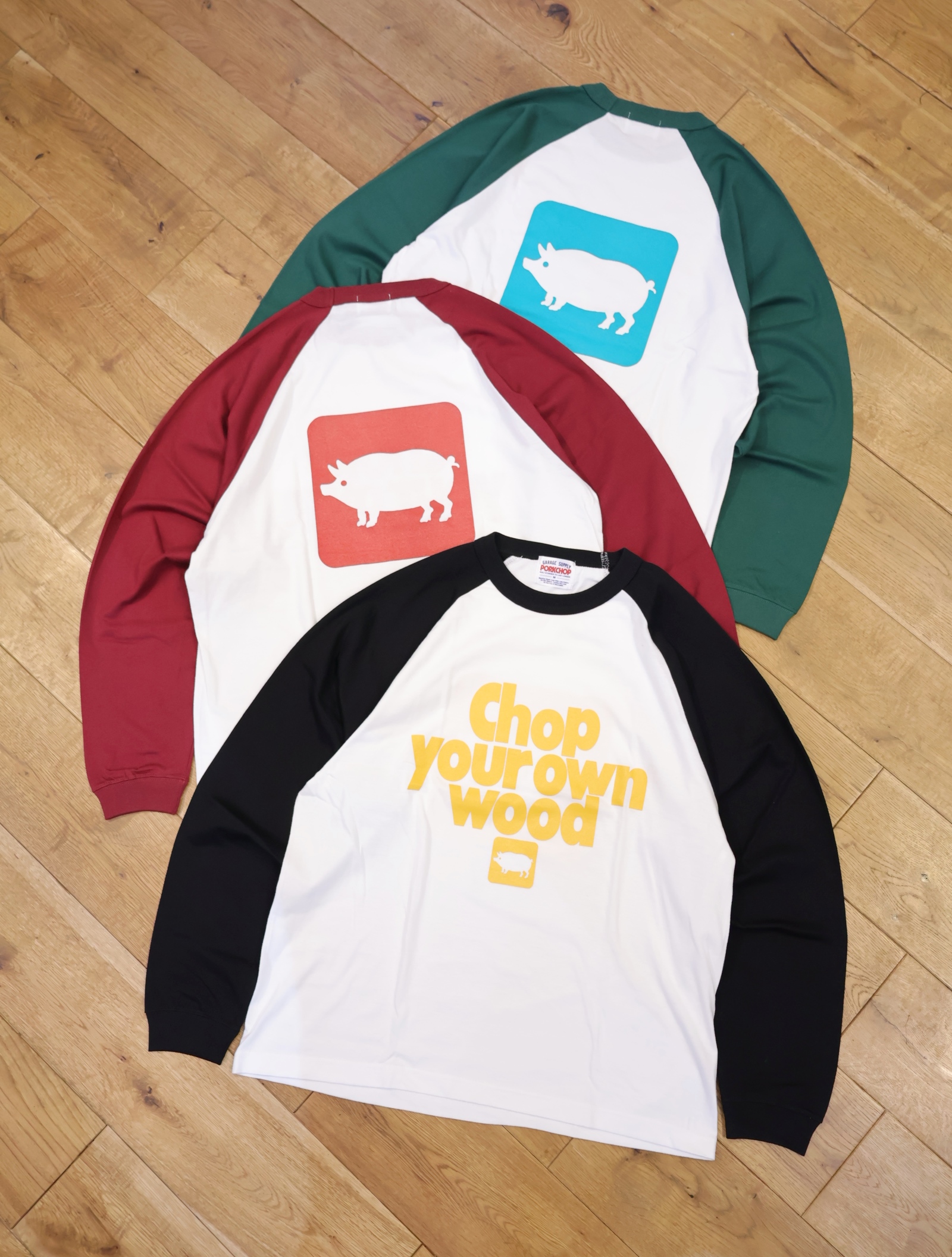 PORKCHOP GARAGE SUPPLY　「CYOW RADLAN L/S TEE」  ラグランロングスリーブティーシャツ