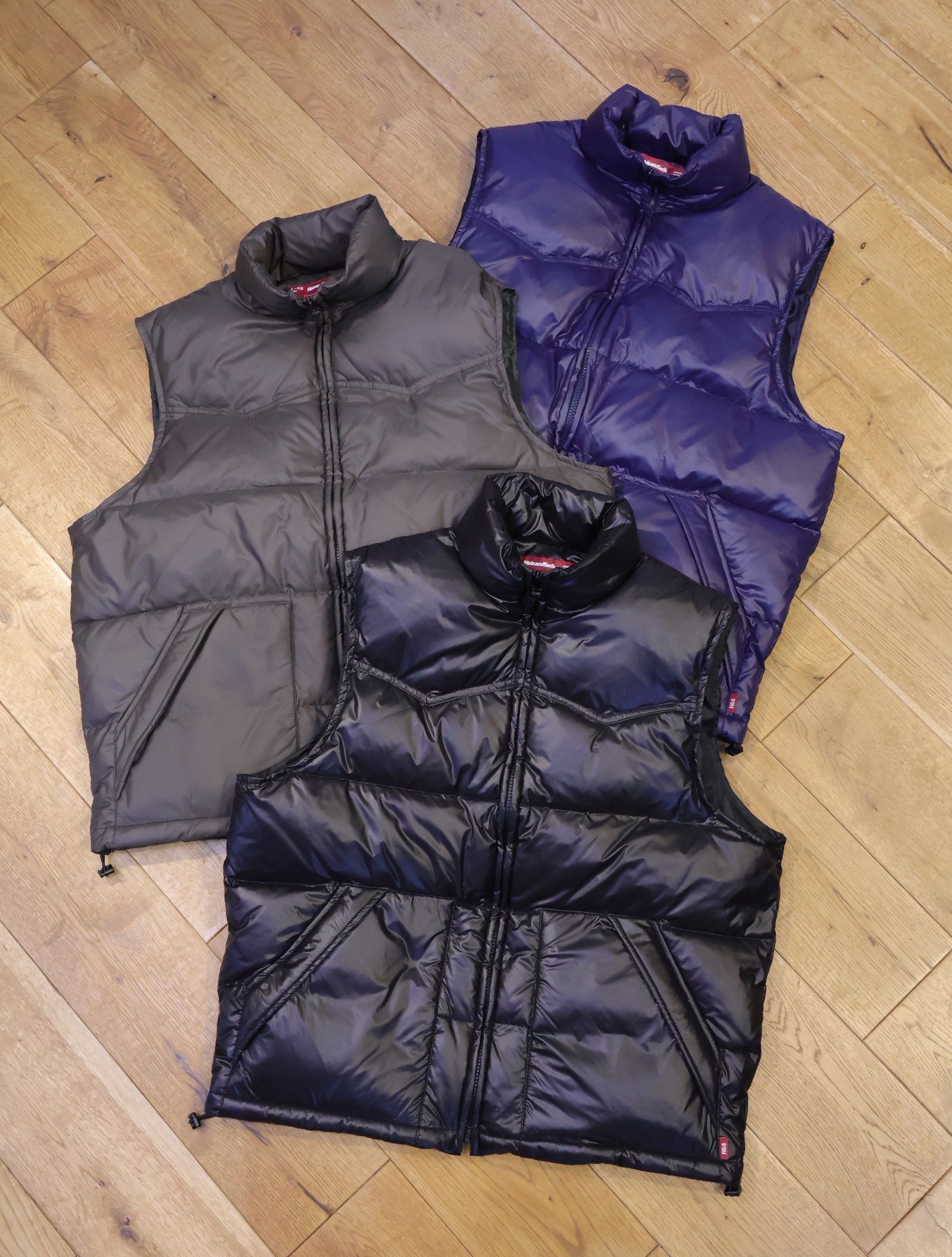 Hide and Seek　「Western Down Vest」　ナイロン ダウンベスト