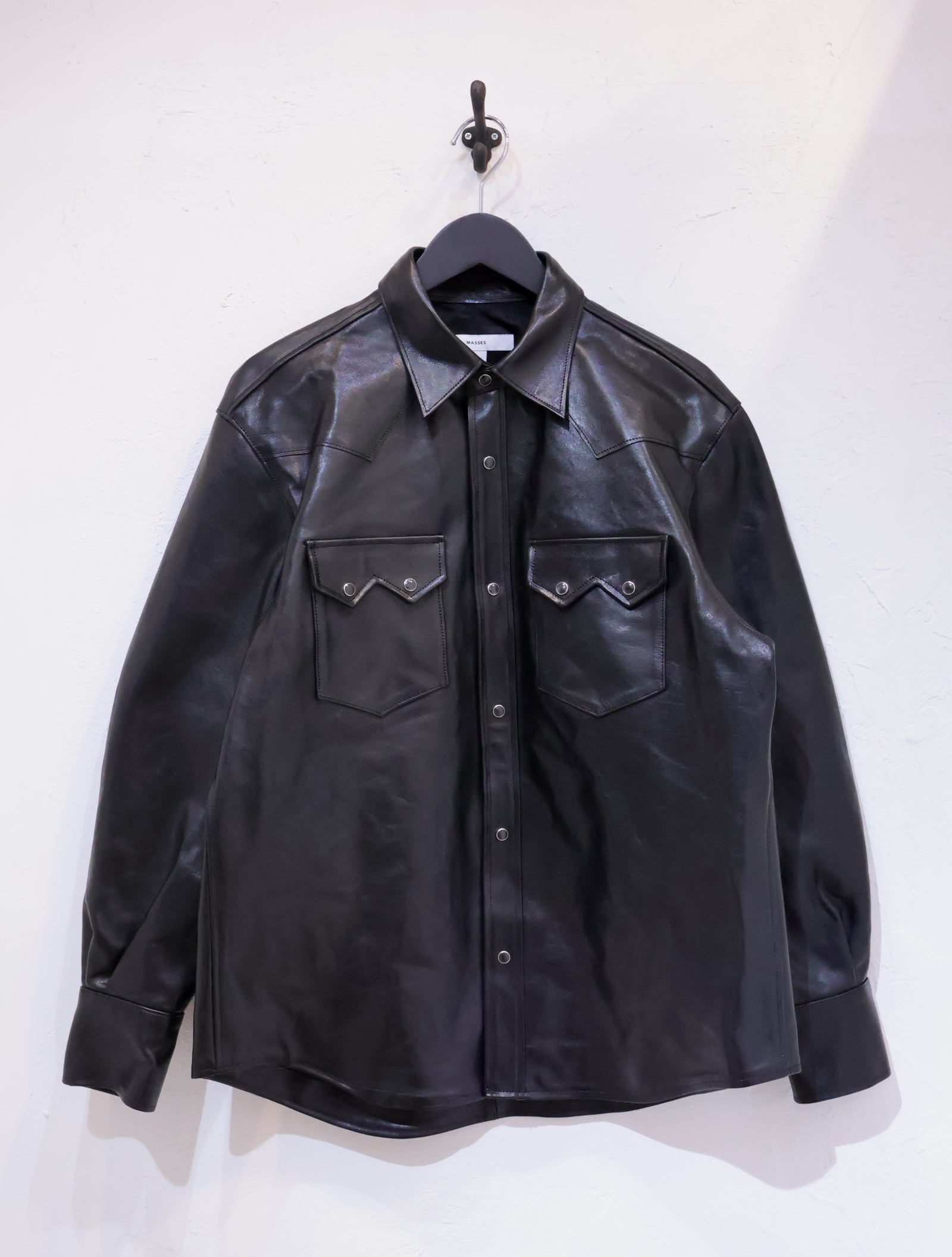 MASSES　「HORSE LEATHER SHIRT VINTAGE W」　ホースレザー ウエスタンシャツ
