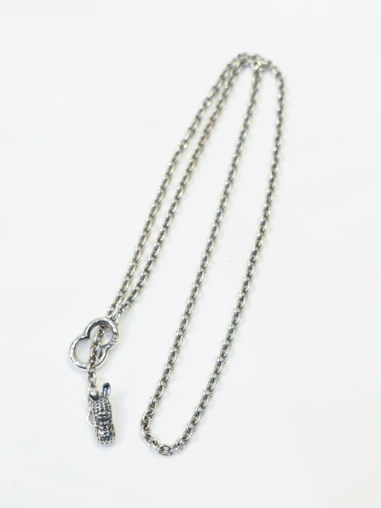 Peanuts&Co　「SMALL BUNNY PEANUTS + SILVER CHAIN 50cm」　SILVER925製 チェーンネックレス