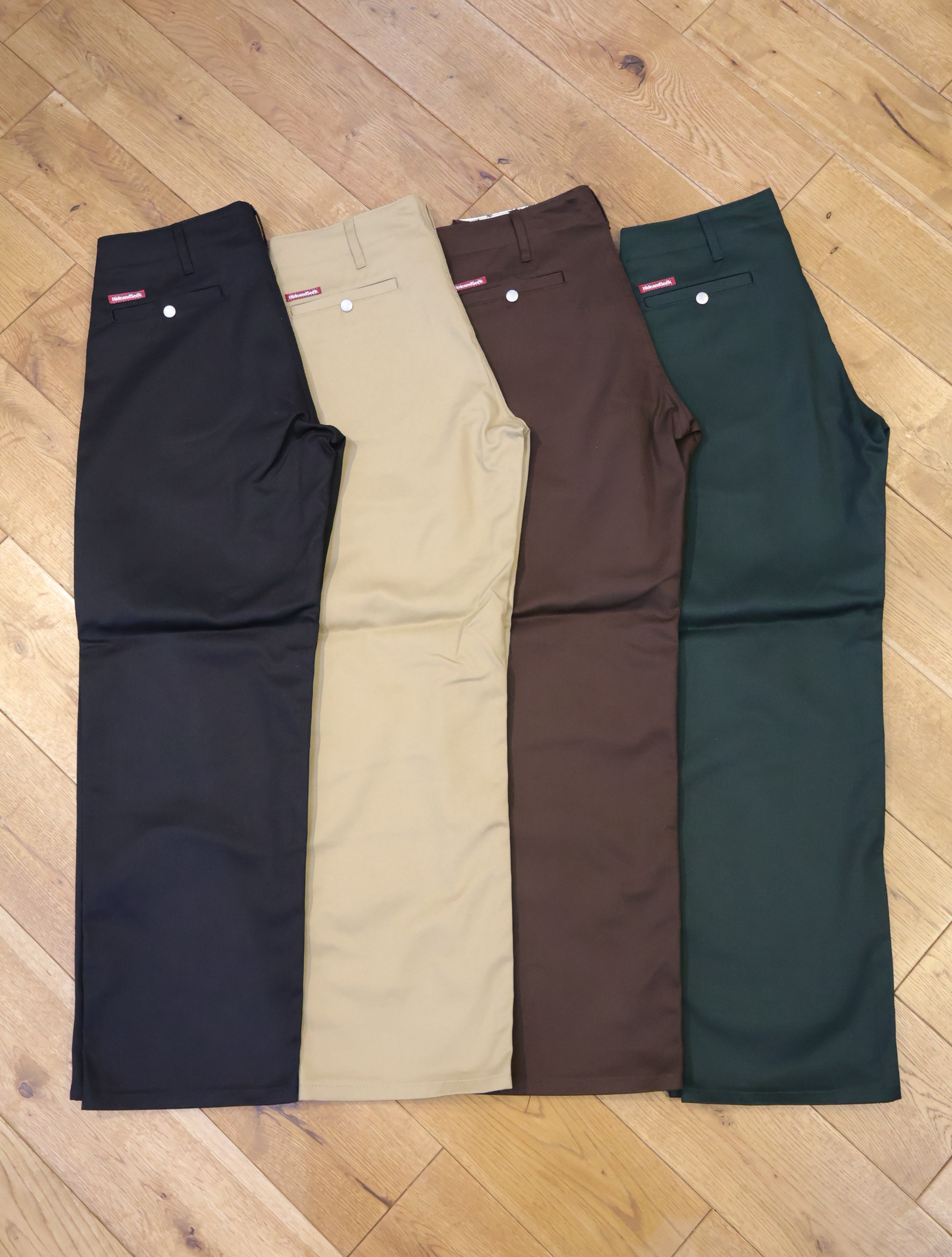 Hide and Seek　「B-Work(Heavy 25aw)」　T/Cツイル ワイドシルエットワークパンツ