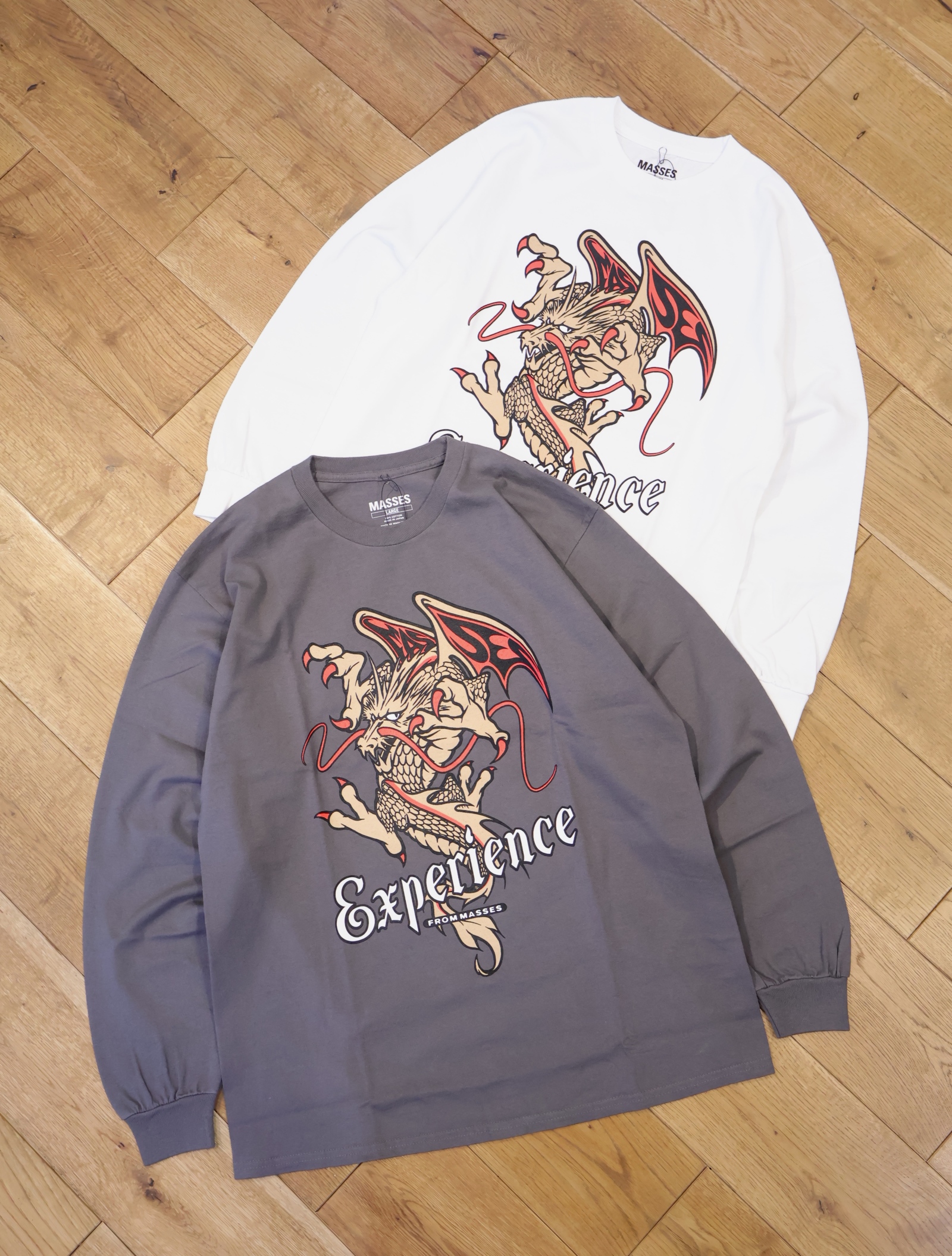 MASSES　「T-SHIRT  L/S  DRAGON」　プリントロングスリーブティーシャツ