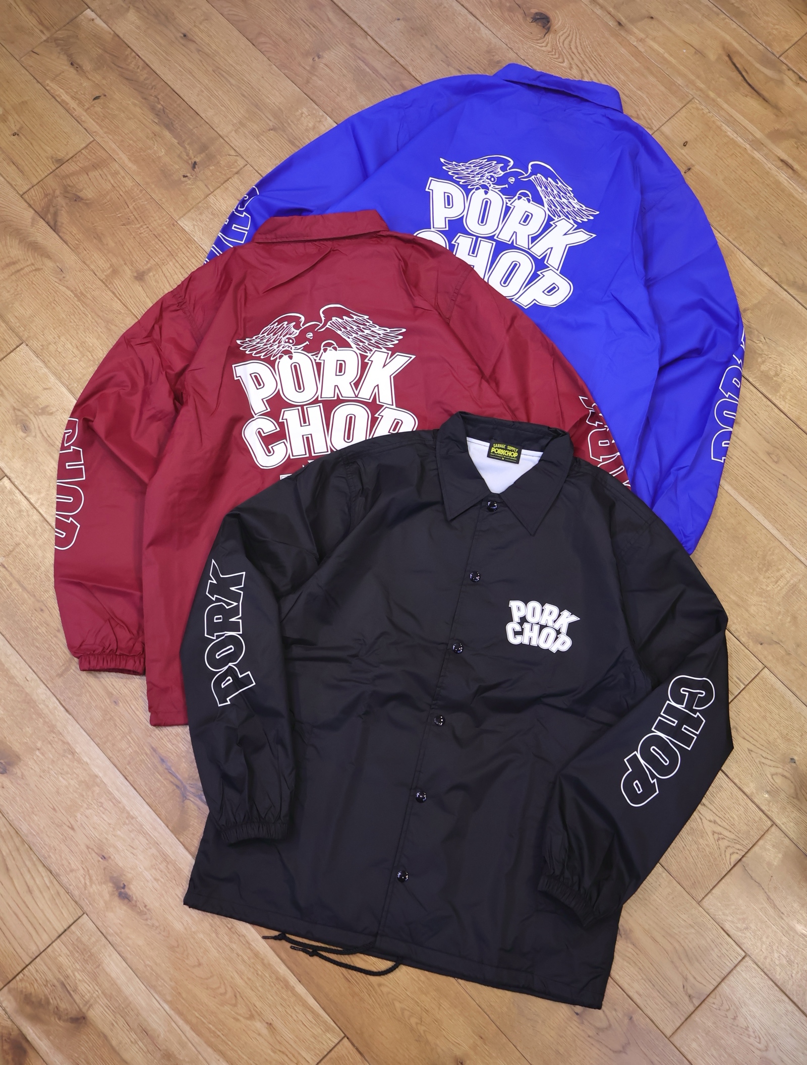 【3月1日 発売！】PORKCHOP GARAGE SUPPLY 　「WP BIG LOGO COACH JKT」　ナイロンコーチジャケット