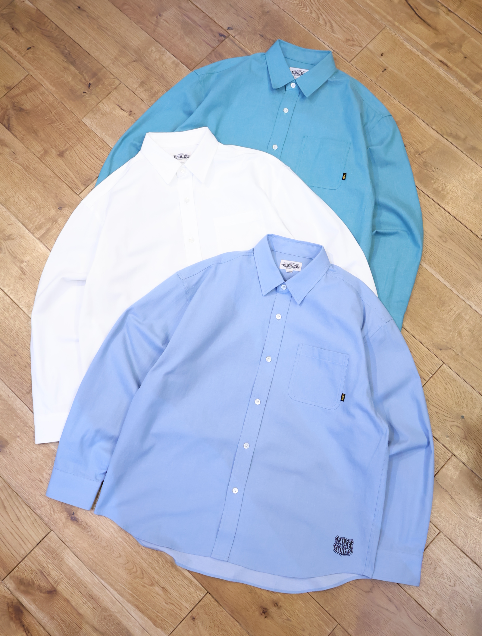 CALEE 　「COLOR DENIM SH」  ライトオンス カラーデニムシャツ