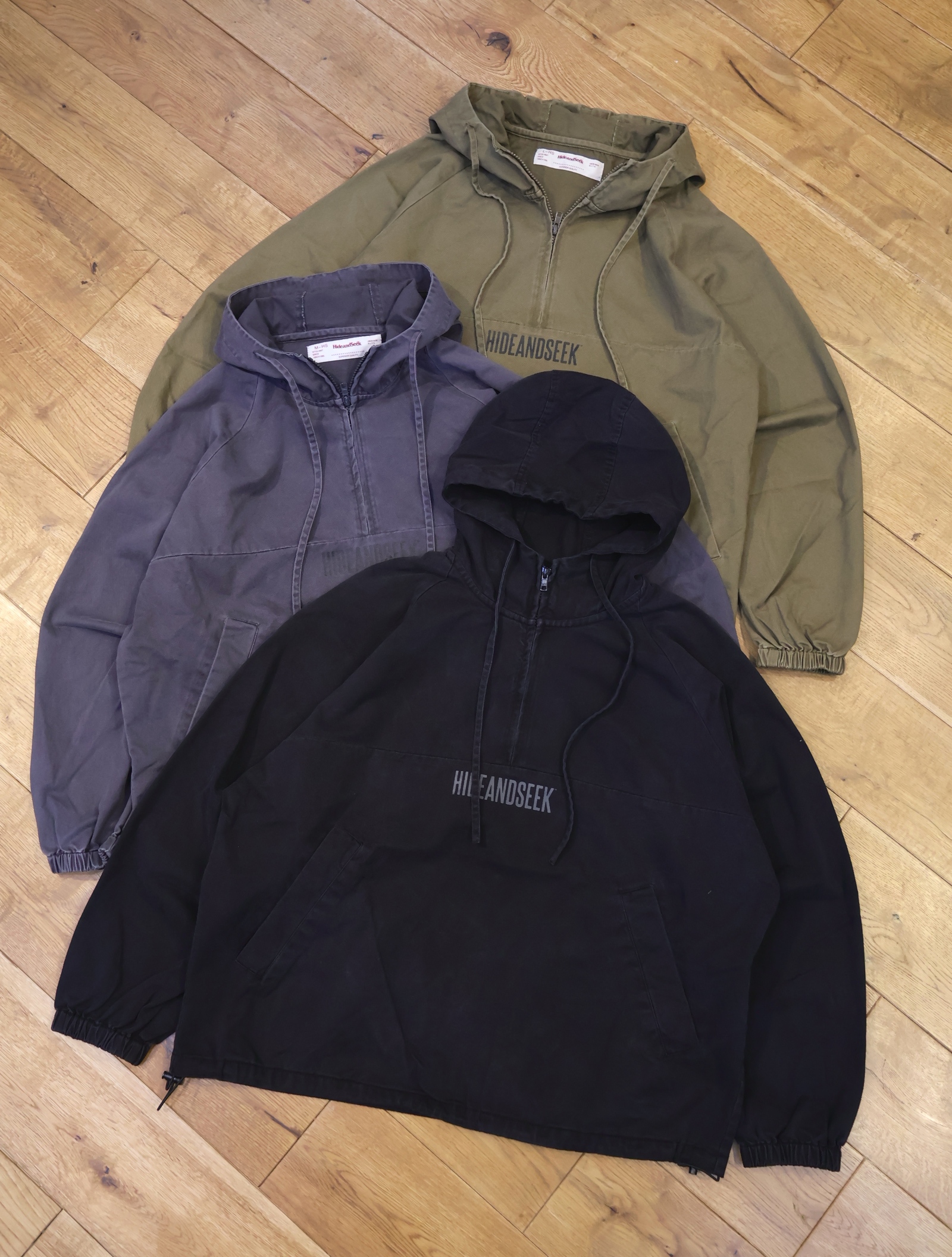 Hide and Seek　「Anorak Hooded Jacket（26ss）」　 ガーメントダイ アノラックフーディージャケット