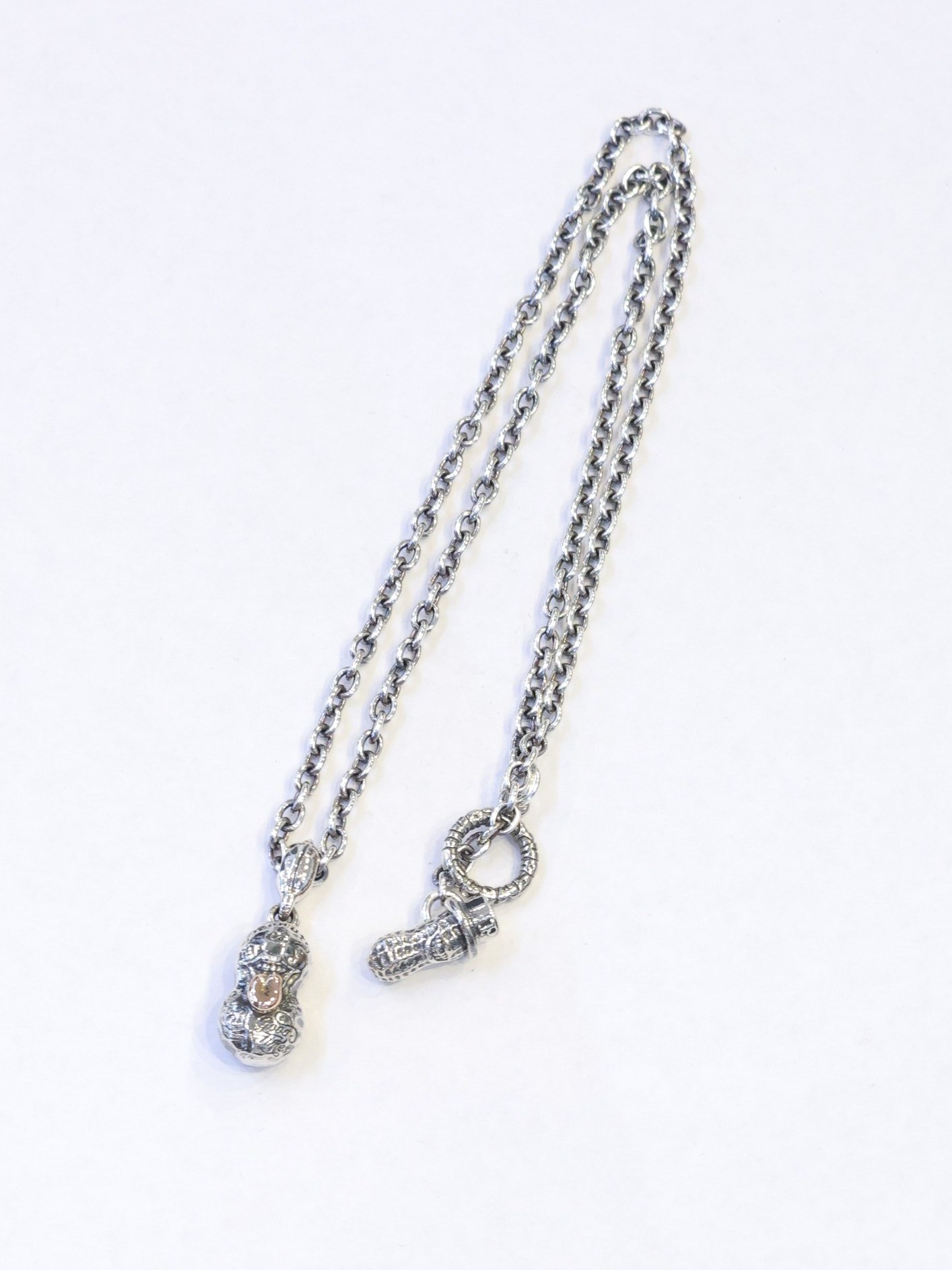 Peanuts&Co　「BERO TATTOO PEANUTS S SILVER × K10PG + CHAIN 50cm」　ペンダントトップ&ネックレス