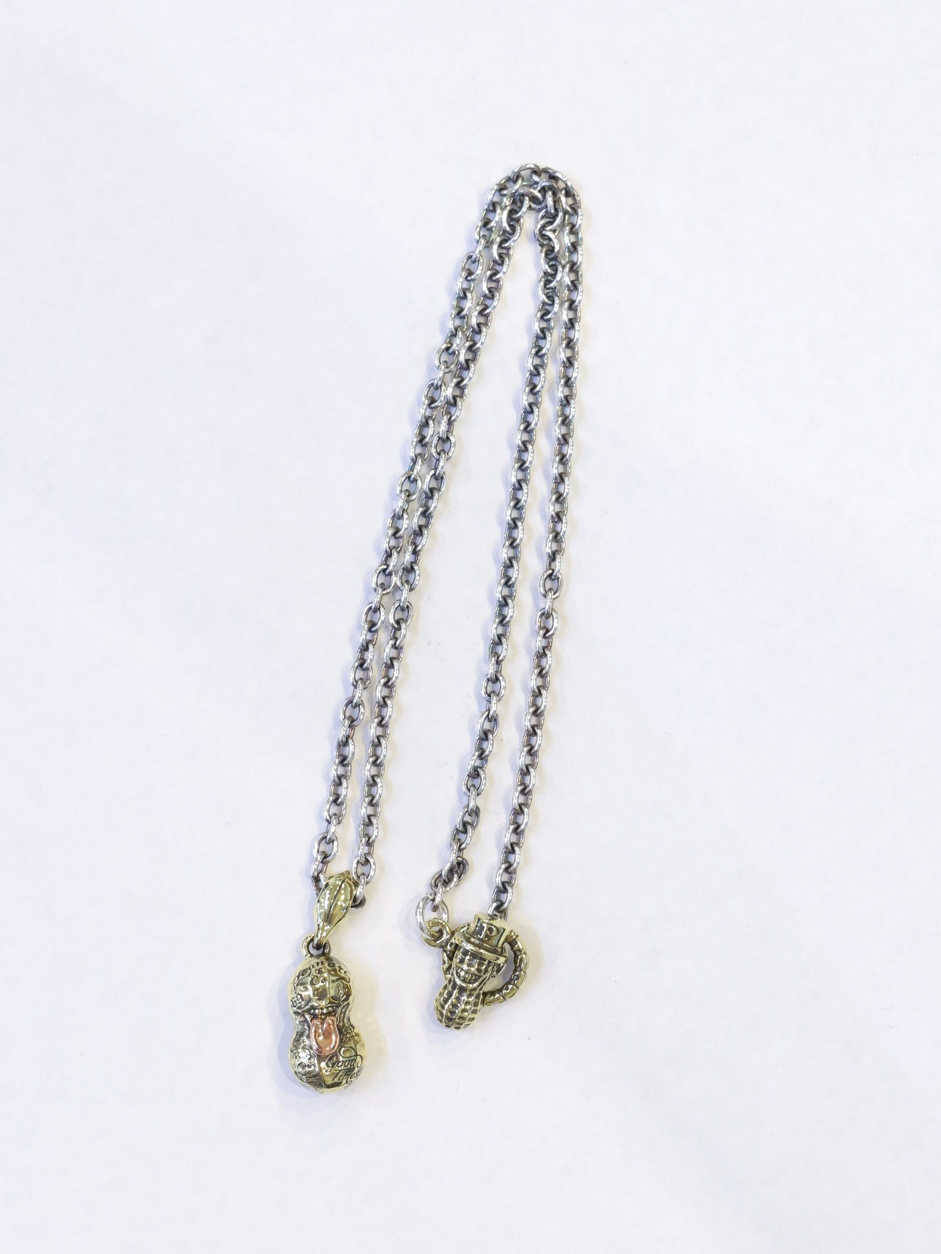 Peanuts&Co　「BERO TATTOO PEANUTS S BRASS × COPPER + CHAIN 50cm」　ペンダントトップ&ネックレス