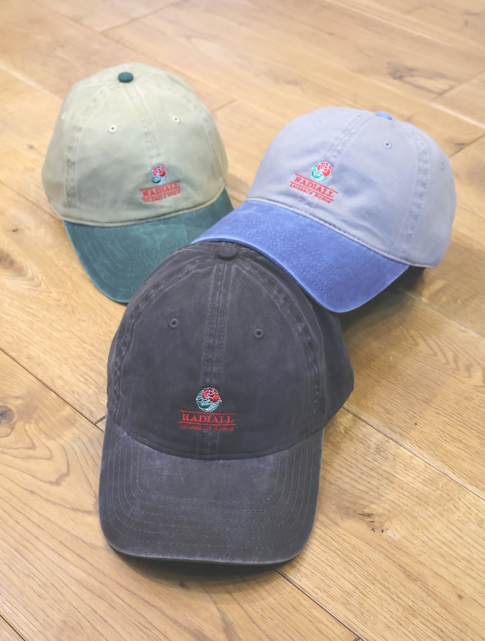 RADIALL　　「ROSE - BASEBALL LOW CAP」　ウォッシュ加工 6パネルベースボールキャップ