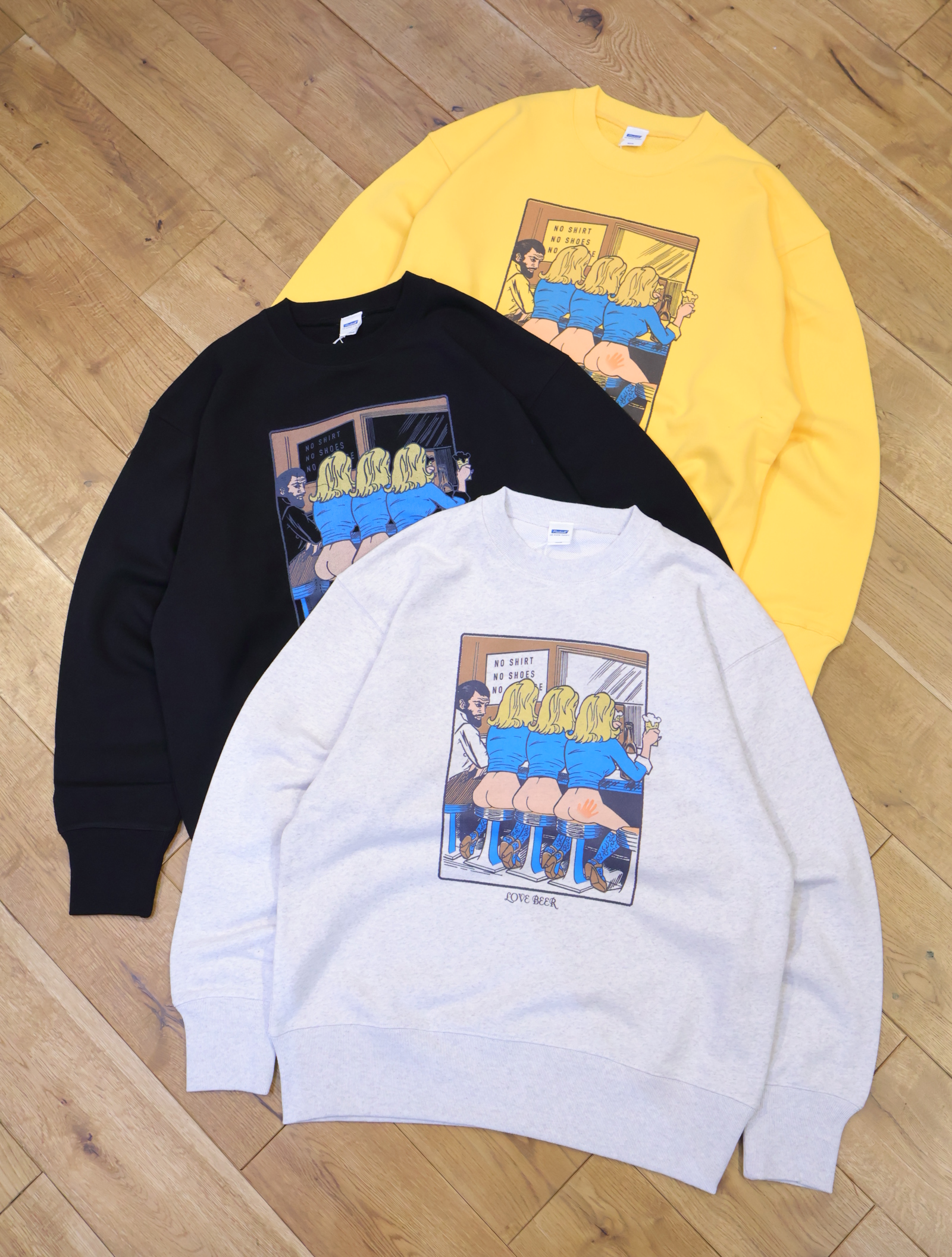 RADIALL 　 「LOVE BEER - CREW NECK SWEATSHIRT L/S 」　クルーネックスウェット