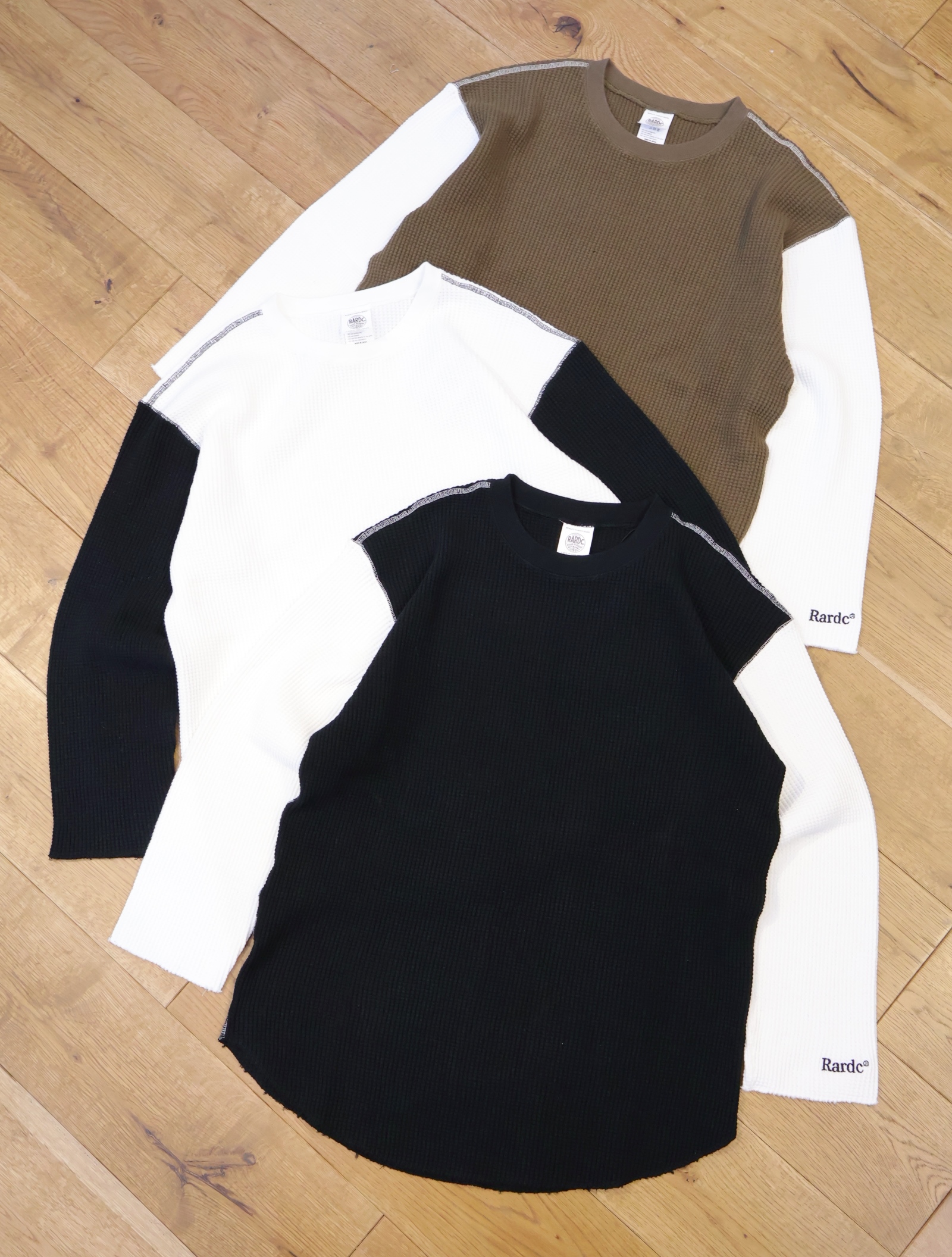 ROUGH AND RUGGED 　「ODD / WAFFLE」  クォータースリーブ ワッフルティーシャツ