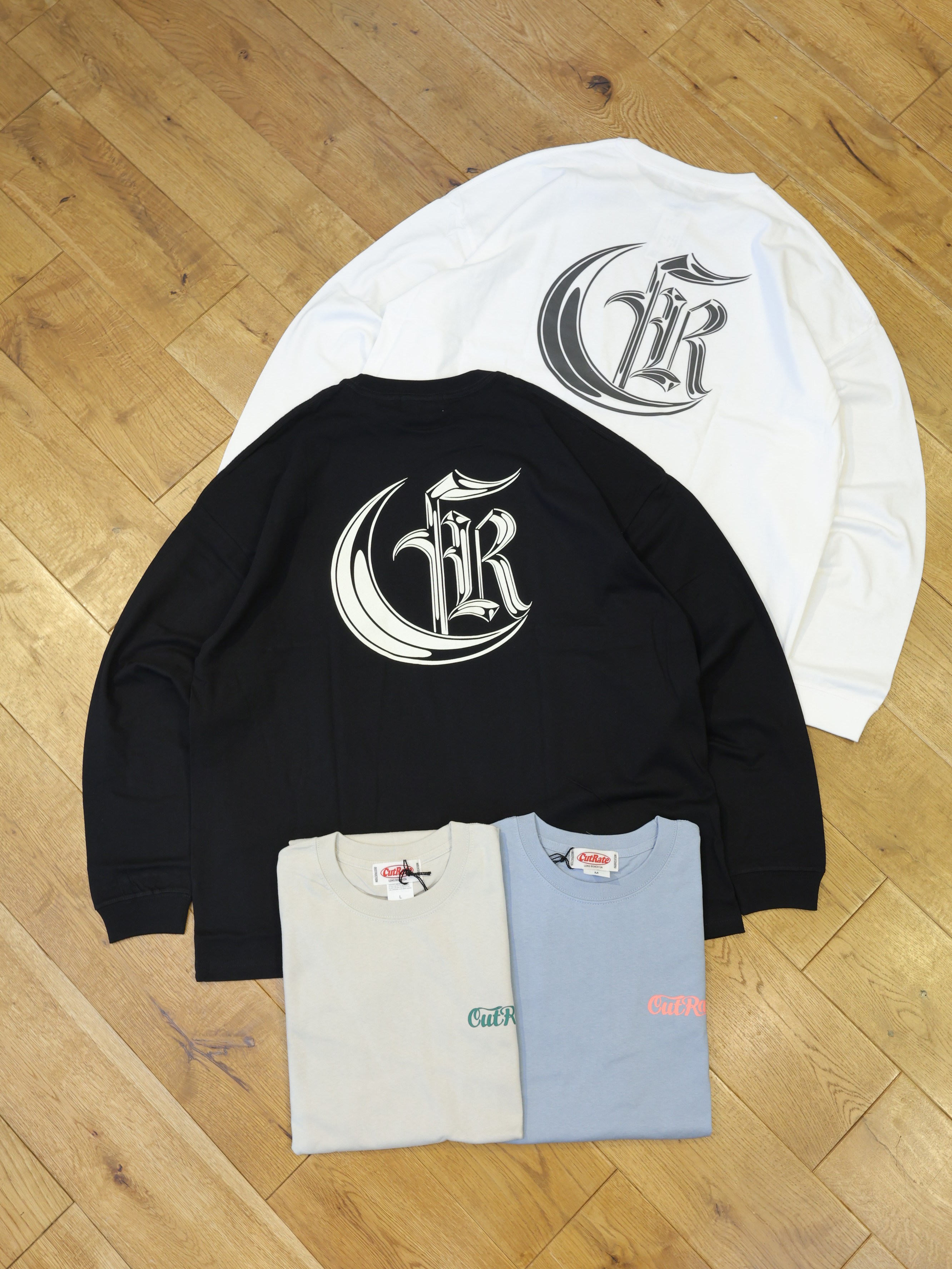 CUT RATE 　「CR LOGO L/S TEE」　ビッグシルエット ロングスリーブティーシャツ