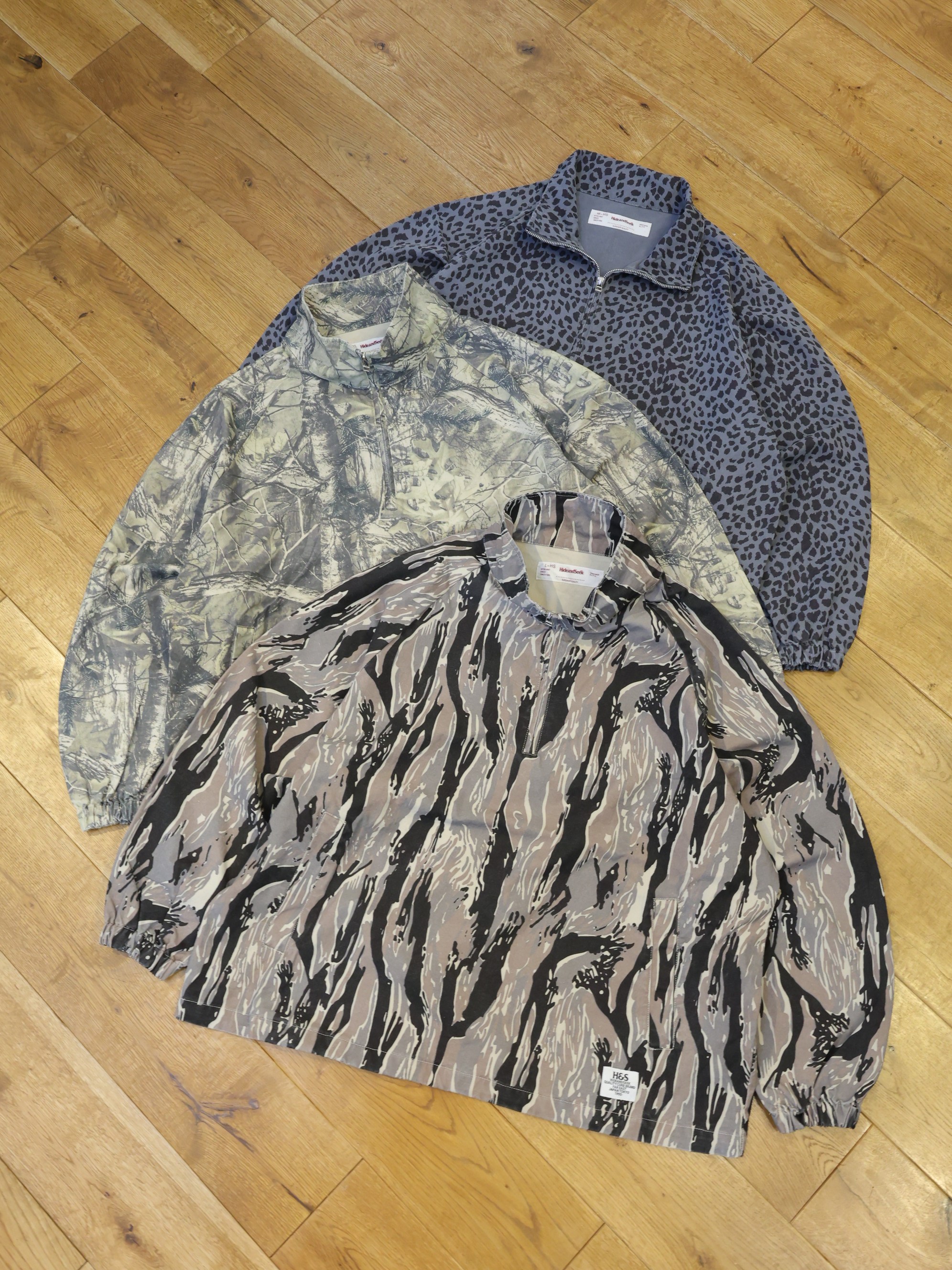 Hide and Seek　「Camo Anorak Jacket（26AW）」　 ユーズド加工 アノラックジャケット