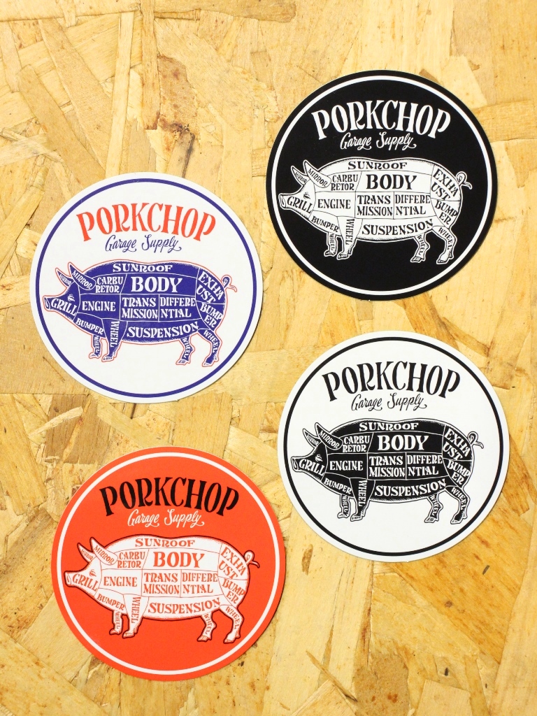 PORKCHOP GARAGE SUPPLY　　　「PORKCHOP CIRCLE STICKER 」 　ステッカー
