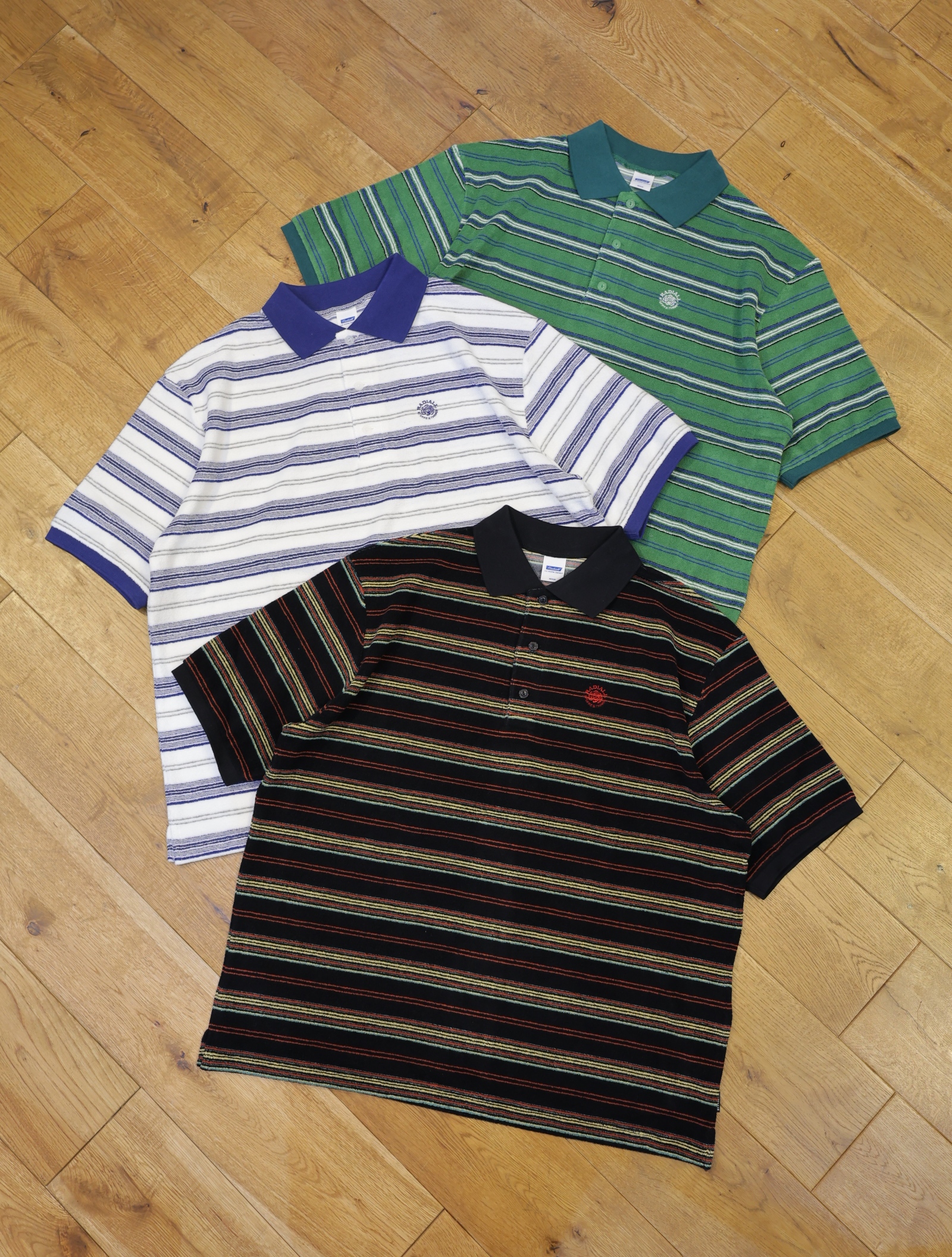 RADIALL 　「SQUIRE - POLO SHIRT S/S」　パイルボーダー ポロシャツ
